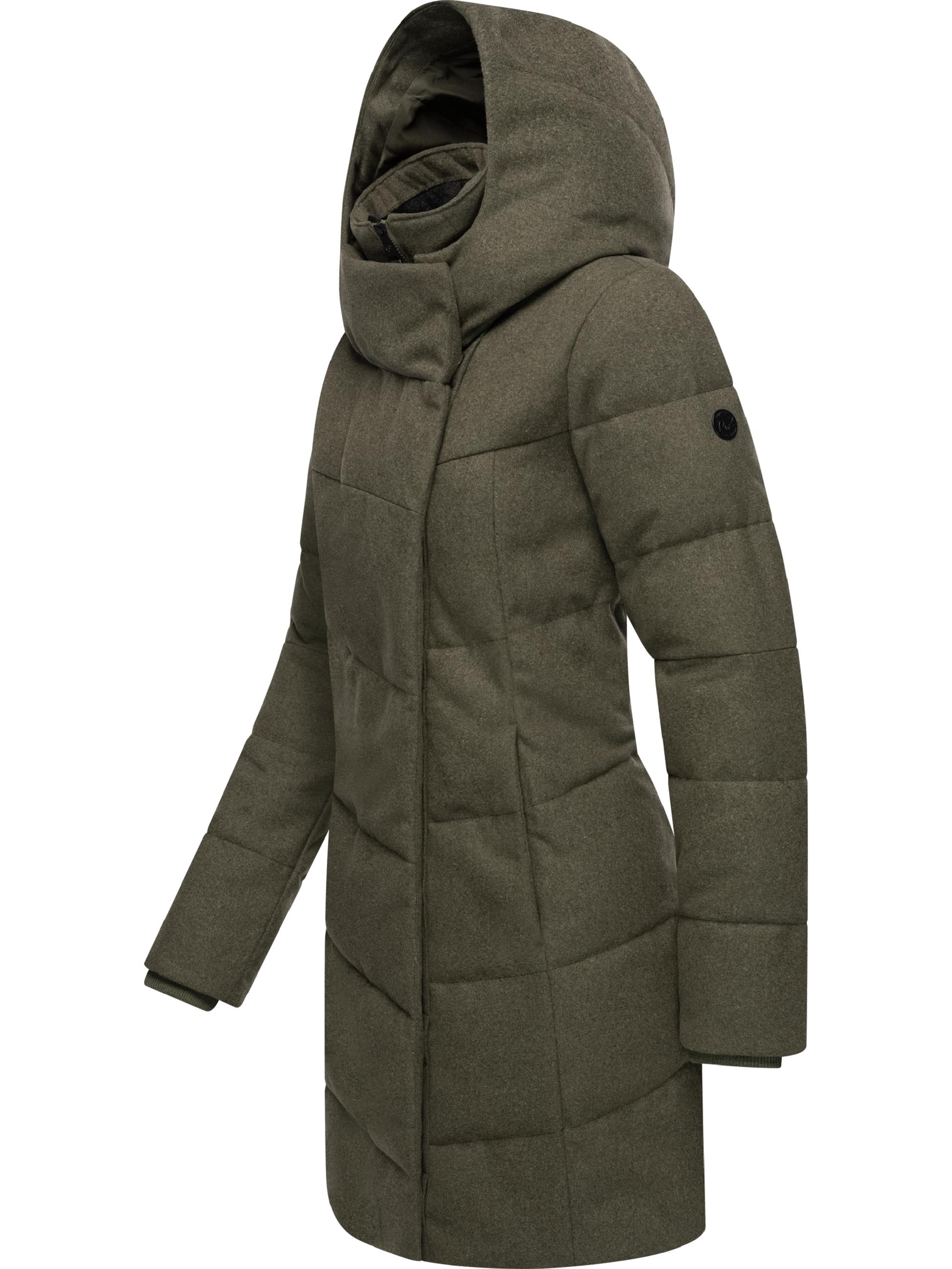 Steppmantel in Woll-Optik "Pavla Coat" Dark Olive