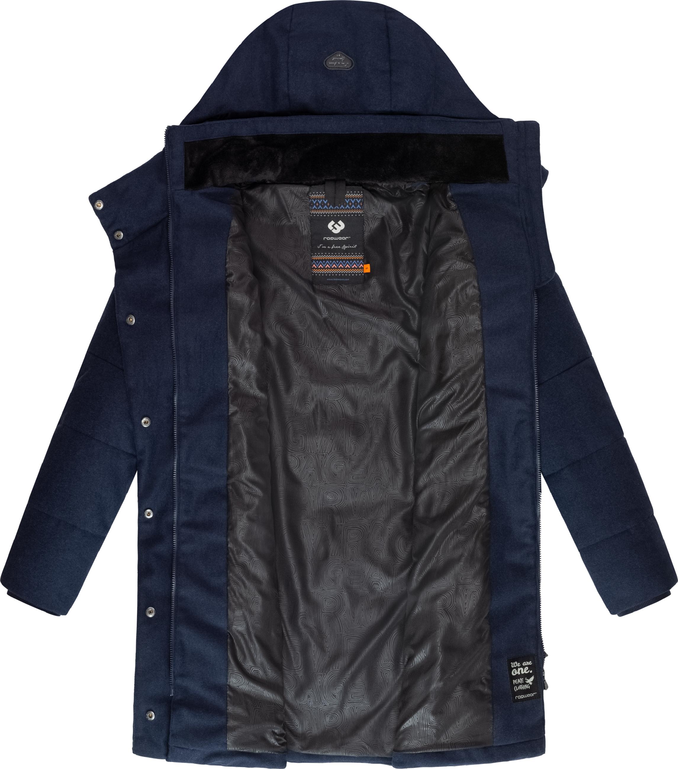 Steppmantel in Woll-Optik "Pavla Coat" Navy