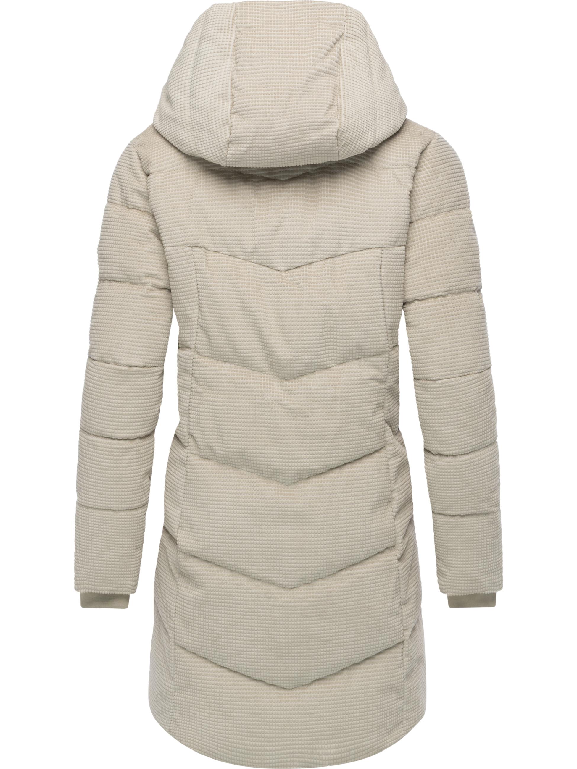 Winter Steppmantel in weicher Kord-Optik "Pavla Cordy YOUMODO" Bone
