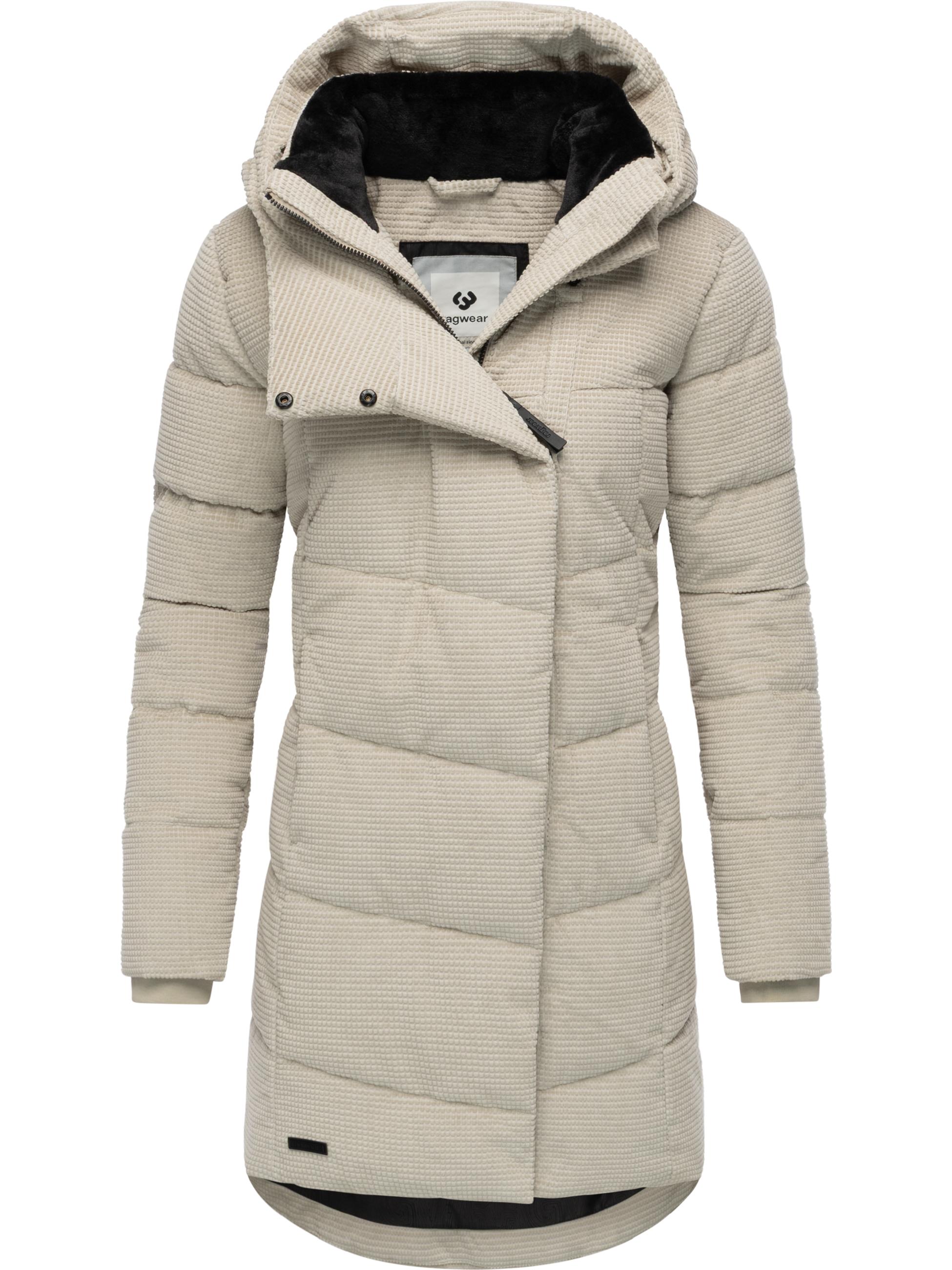 Winter Steppmantel in weicher Kord-Optik "Pavla Cordy YOUMODO" Bone