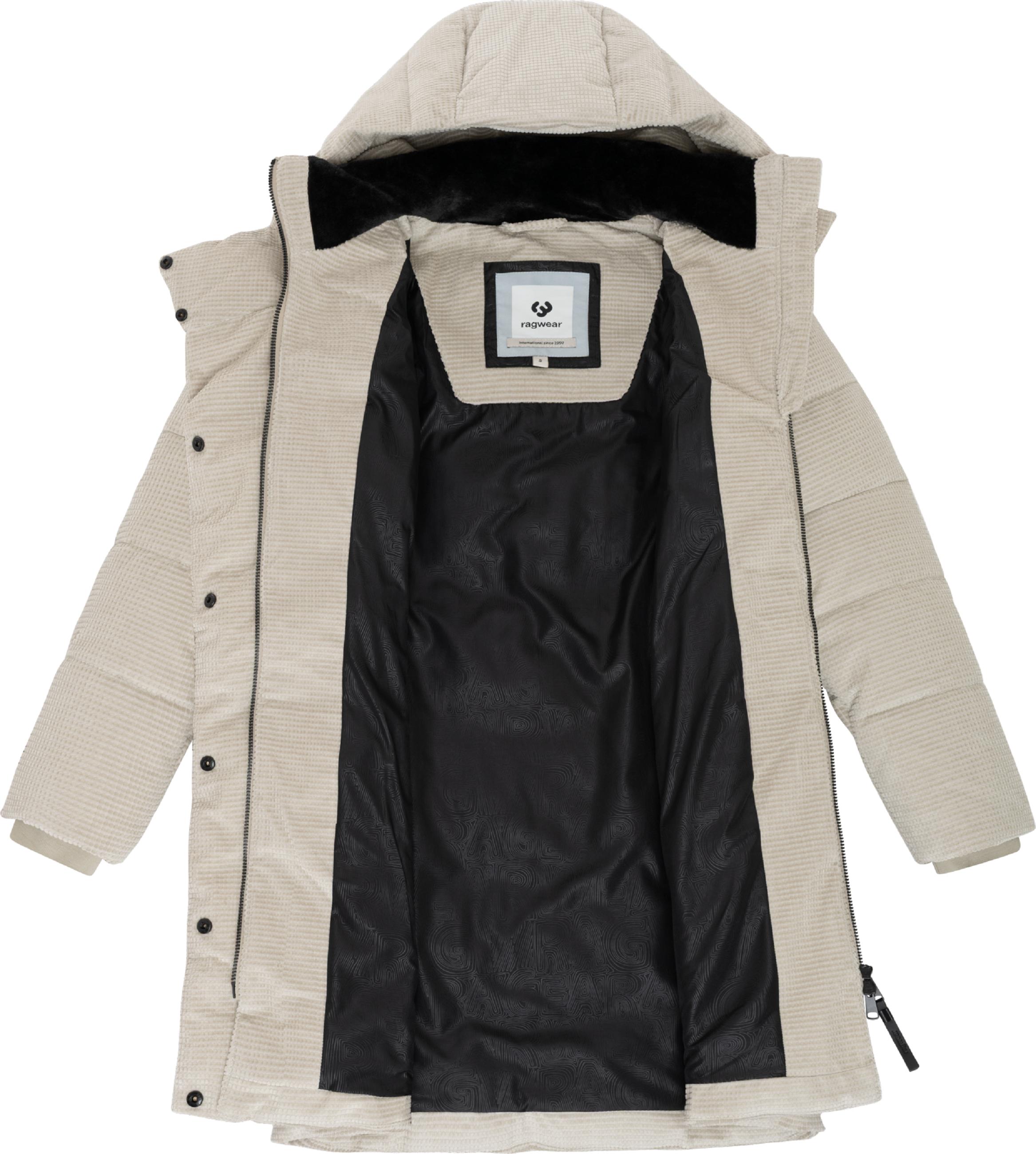 Winter Steppmantel in weicher Kord-Optik "Pavla Cordy YOUMODO" Bone