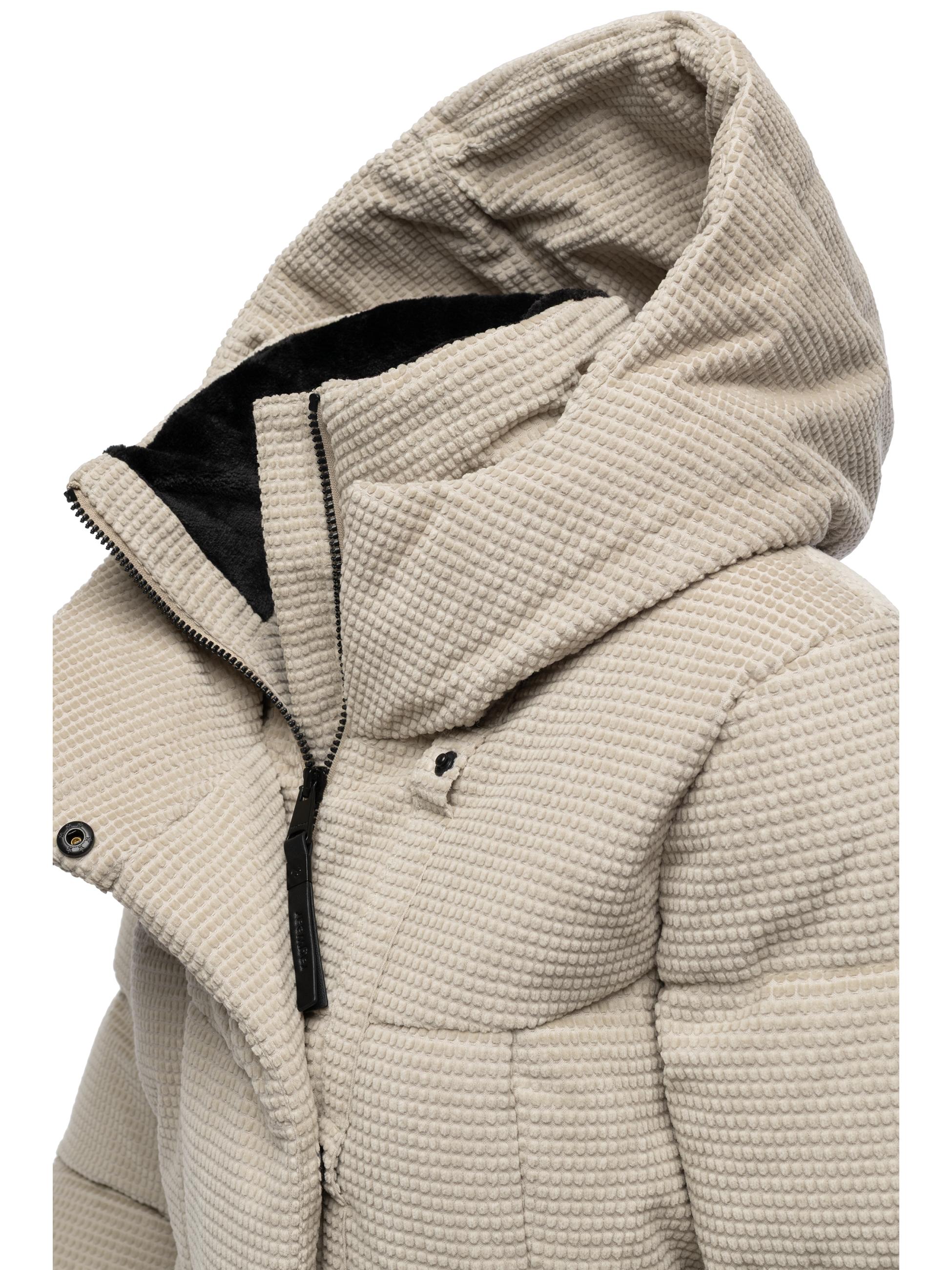 Winter Steppmantel in weicher Kord-Optik "Pavla Cordy YOUMODO" Bone