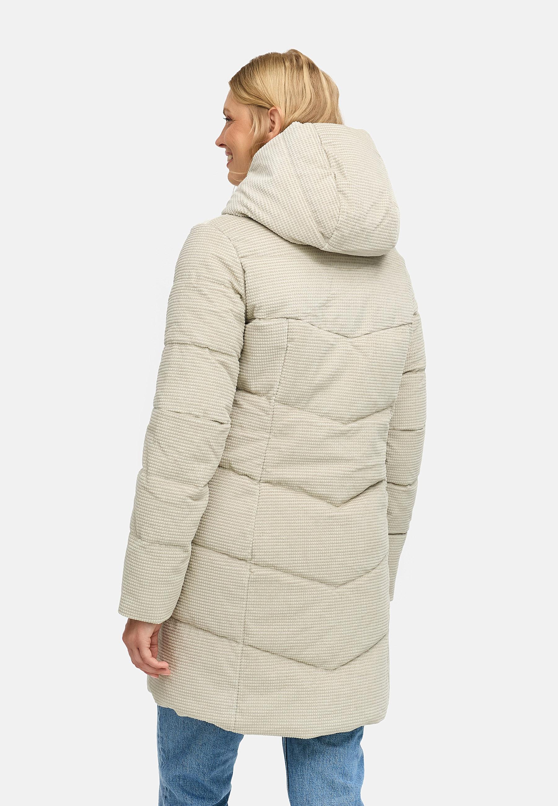 Winter Steppmantel in weicher Kord-Optik "Pavla Cordy YOUMODO" Bone