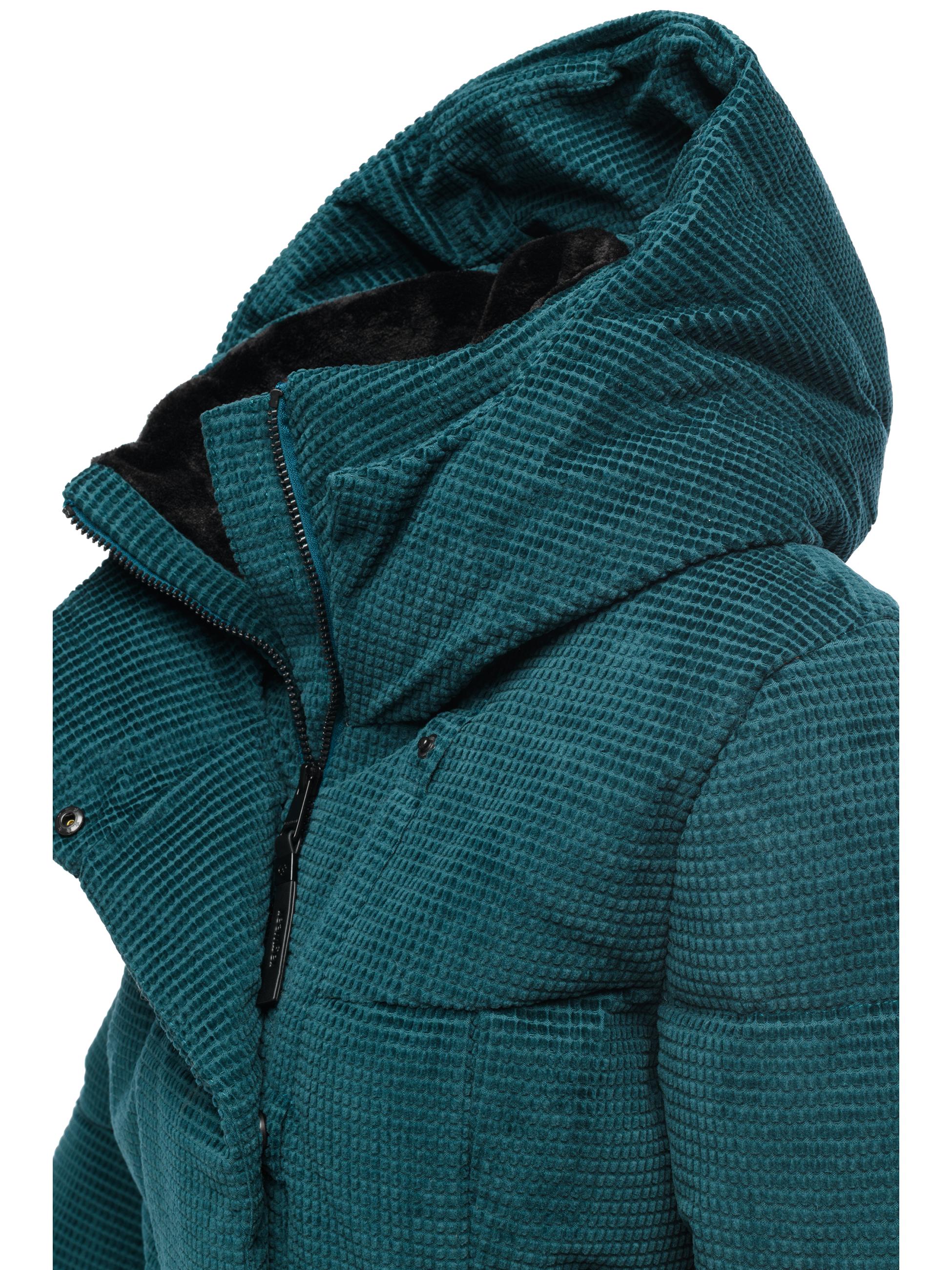 Winter Steppmantel in weicher Kord-Optik "Pavla Cordy YOUMODO" Ocean Green