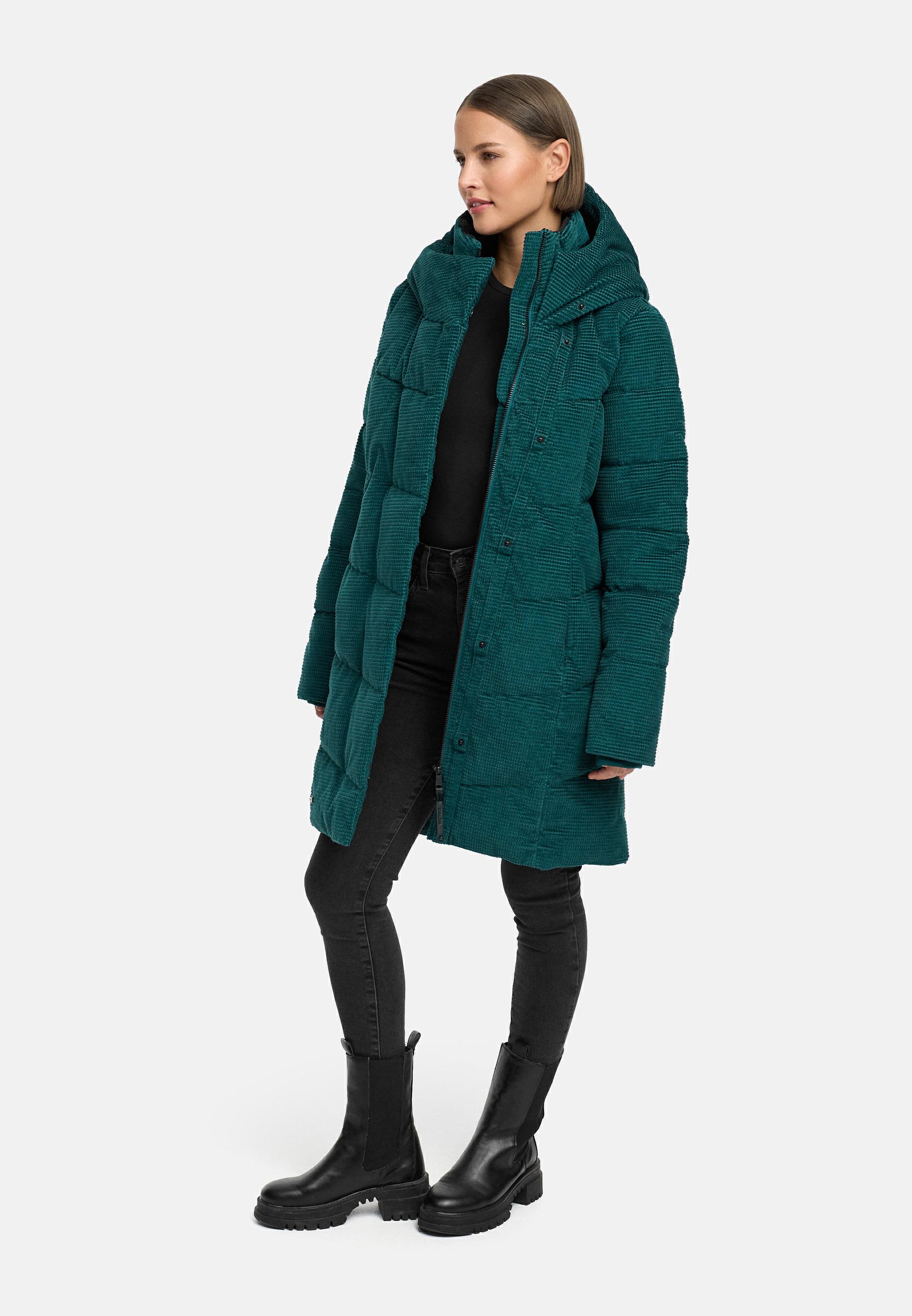 Winter Steppmantel in Kord-Optik "Pavla Cordy YOUMODO" Ocean Green
