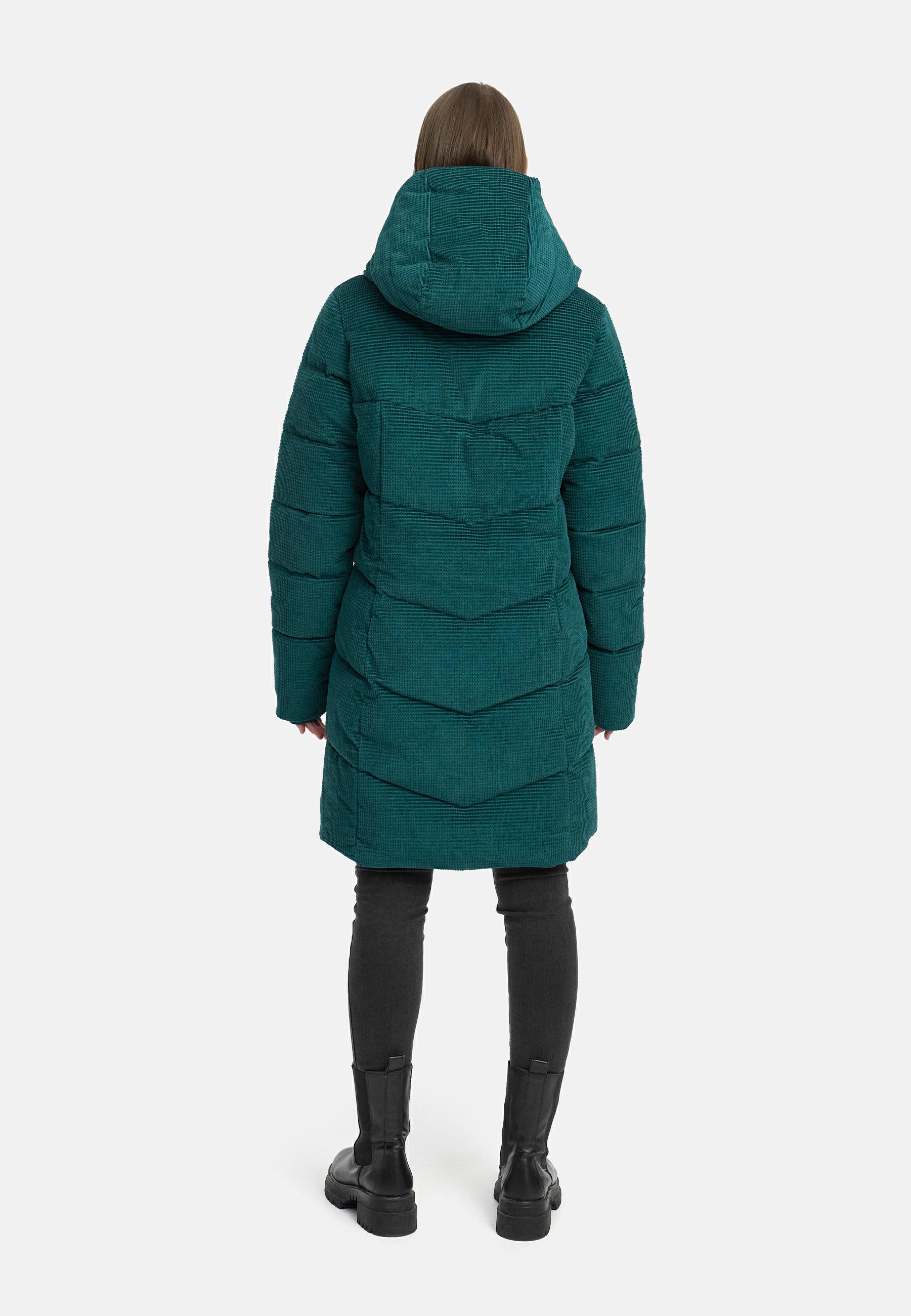 Winter Steppmantel in Kord-Optik "Pavla Cordy YOUMODO" Ocean Green