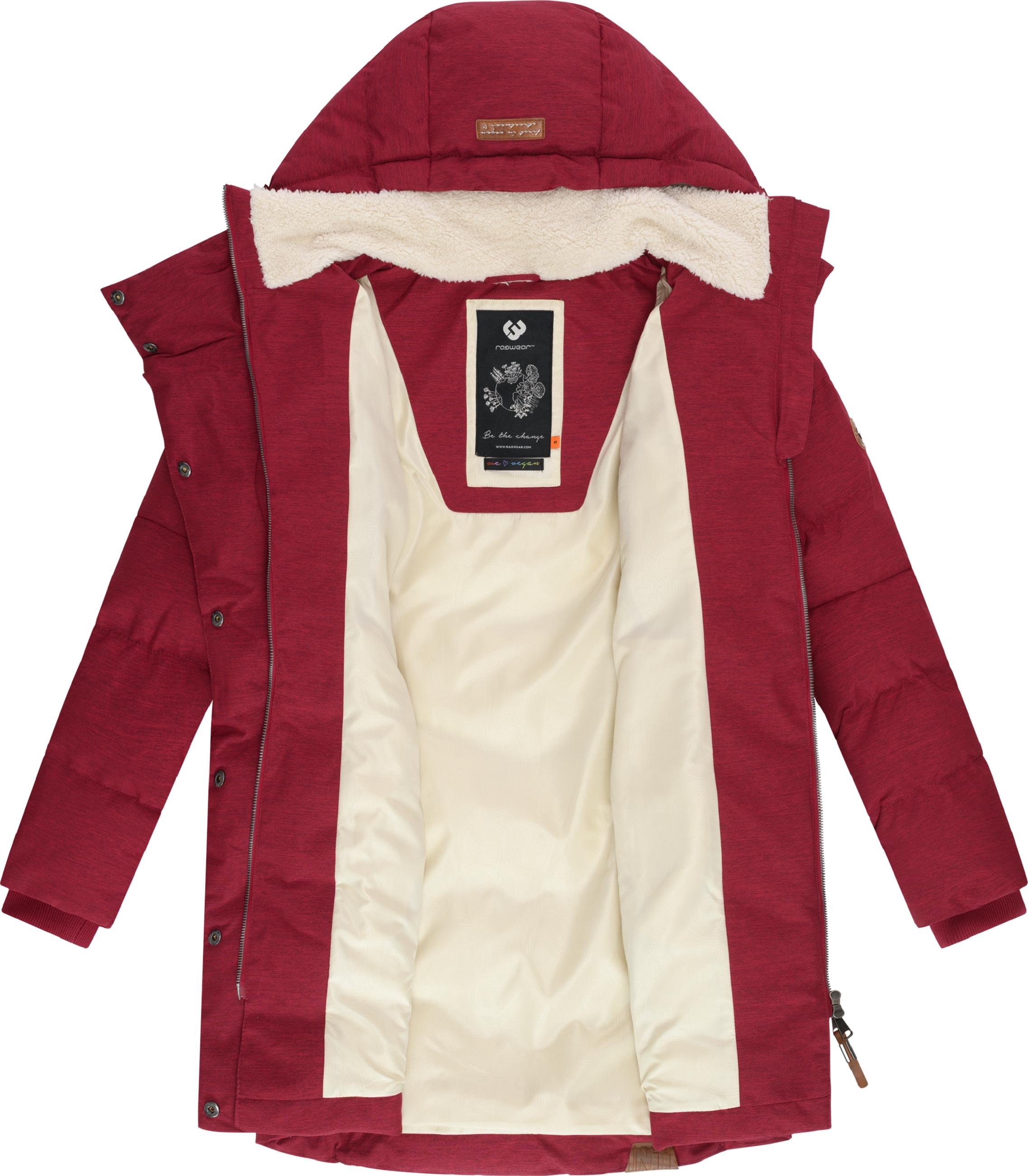 Wasserdichter Winter Steppmantel mit Kapuze "Pavla" Dark Red25