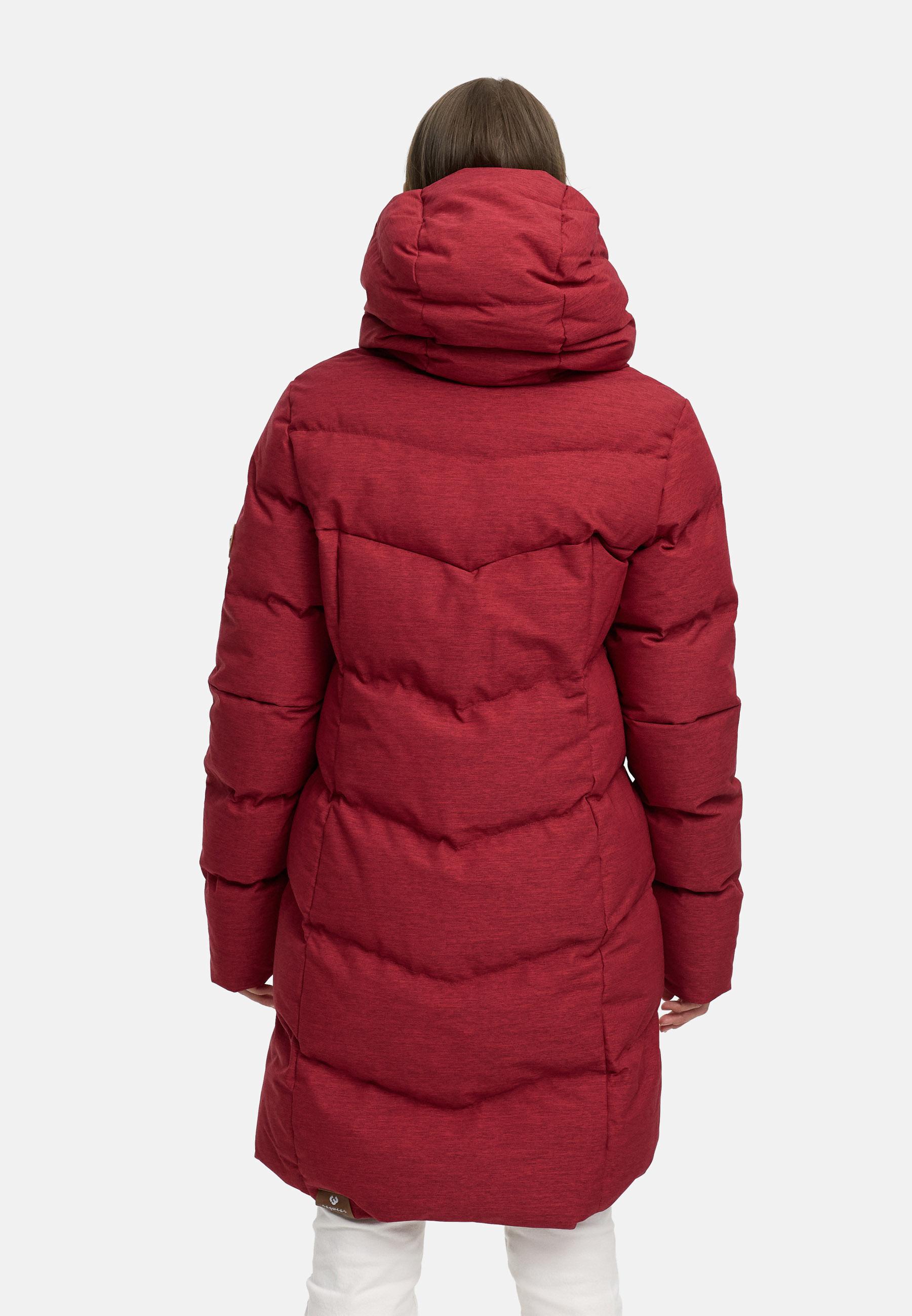 Wasserdichter Winter Steppmantel mit Kapuze "Pavla" Dark Red25