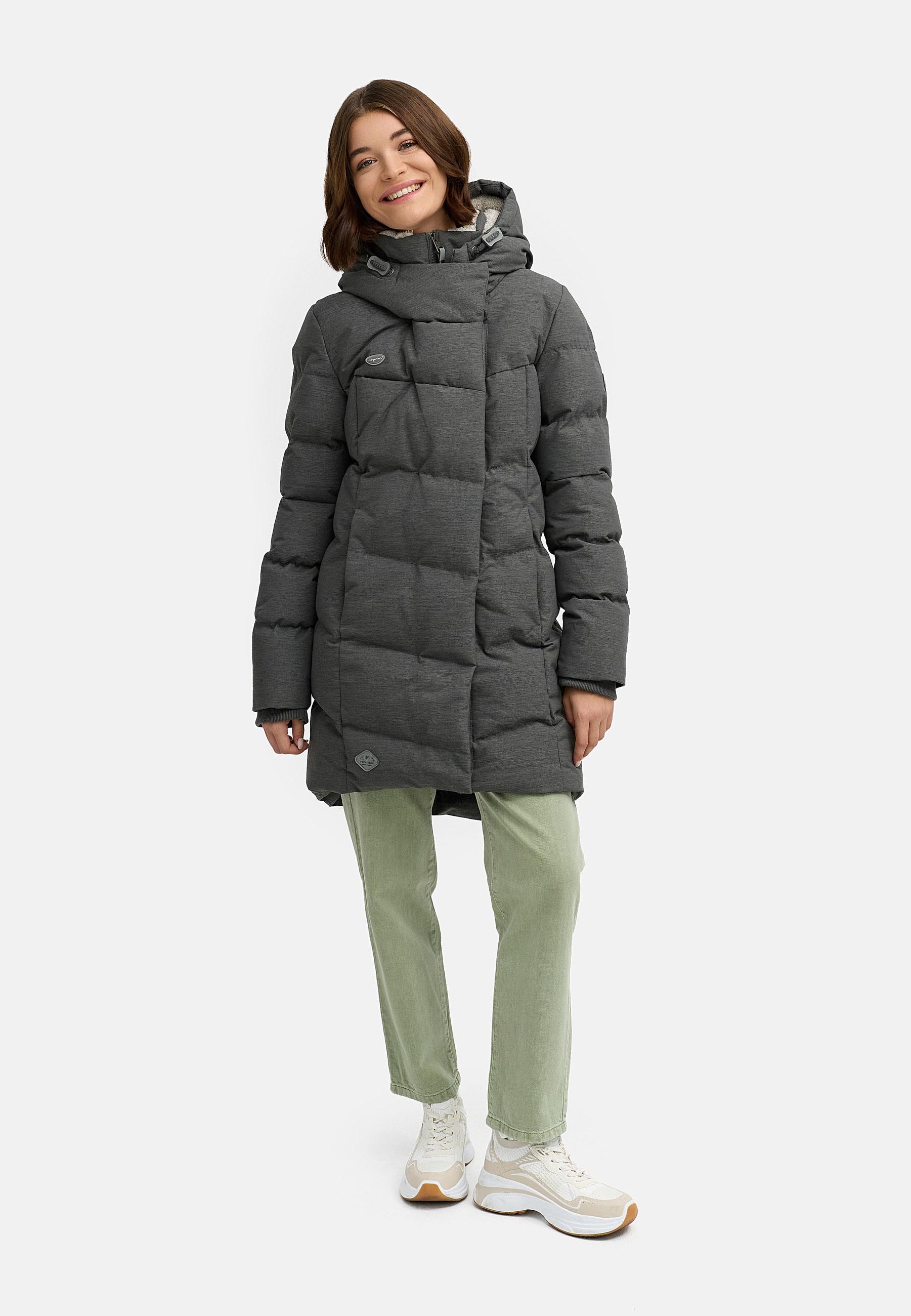 Wasserdichter Winter Steppmantel mit Kapuze "Pavla" Grey22