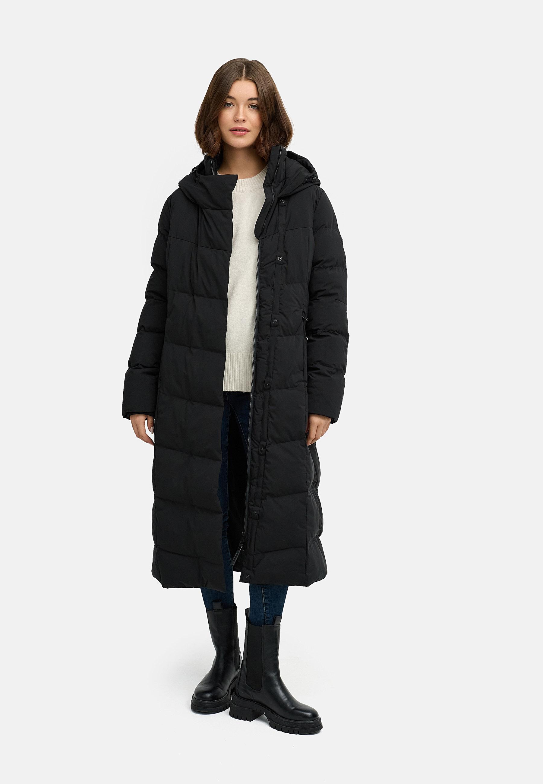 Wasserdichter Steppmantel "Pavla Long Soft YOUMODO" Black