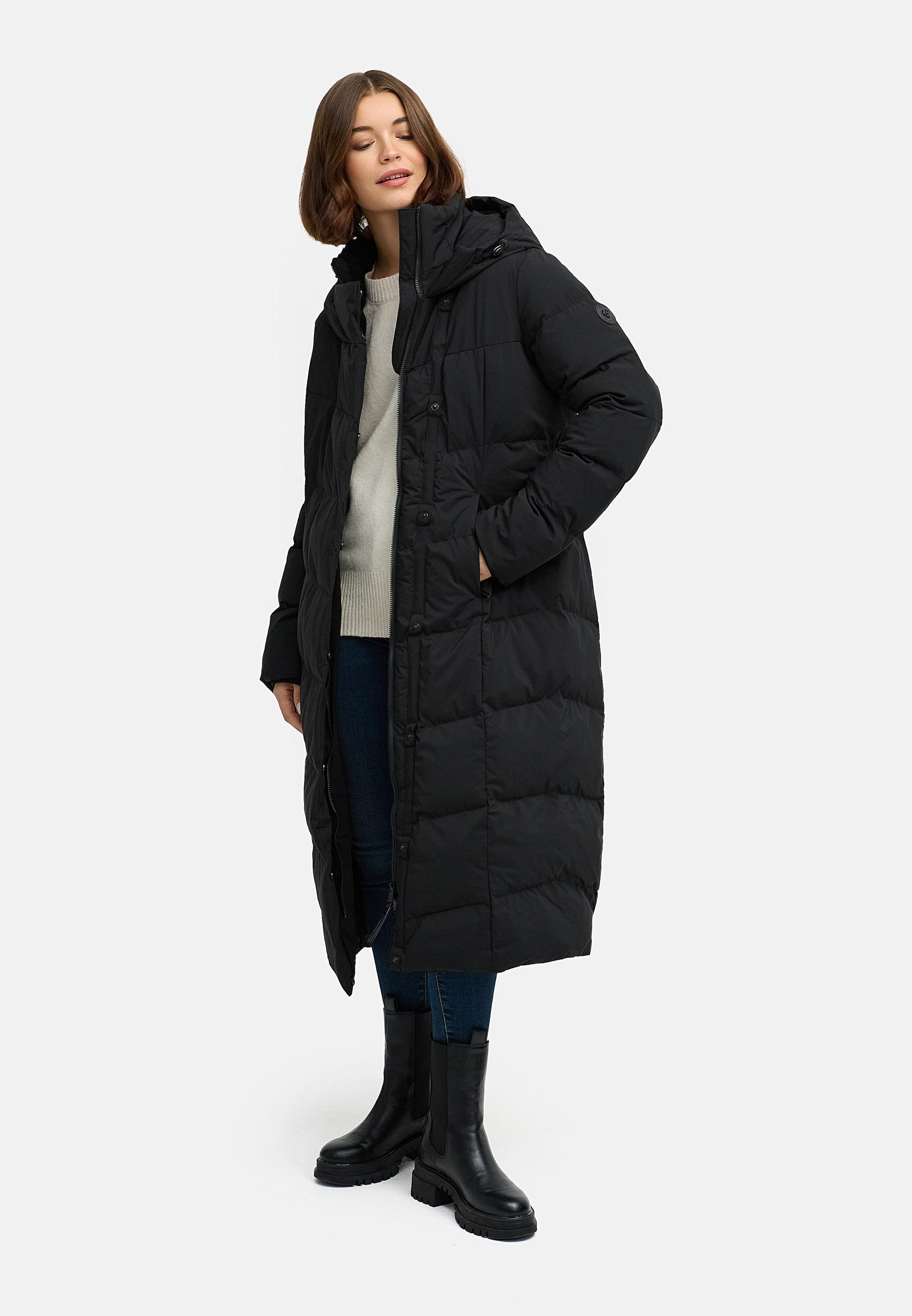Wasserdichter Steppmantel "Pavla Long Soft YOUMODO" Black