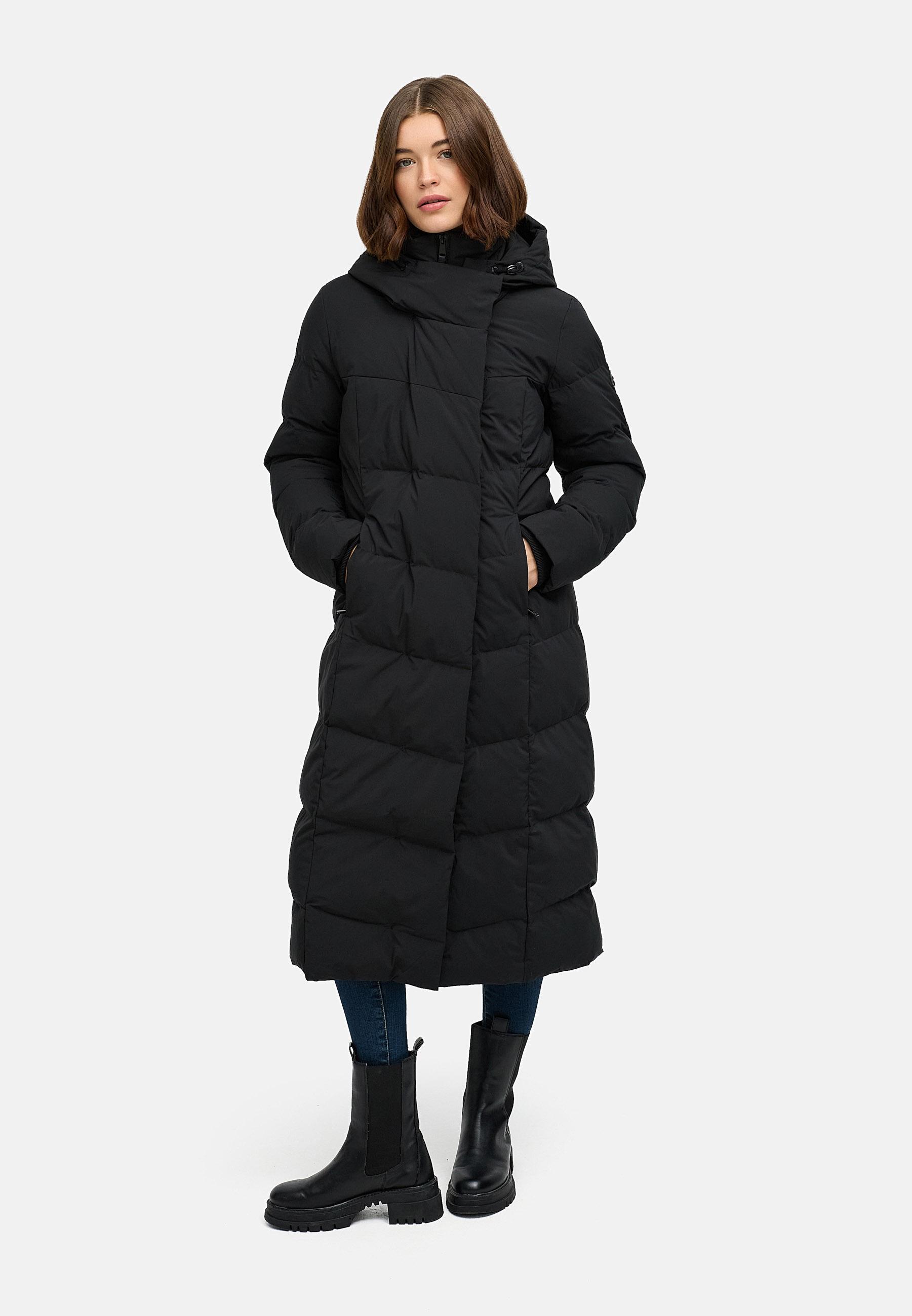 Wasserdichter Steppmantel "Pavla Long Soft YOUMODO" Black