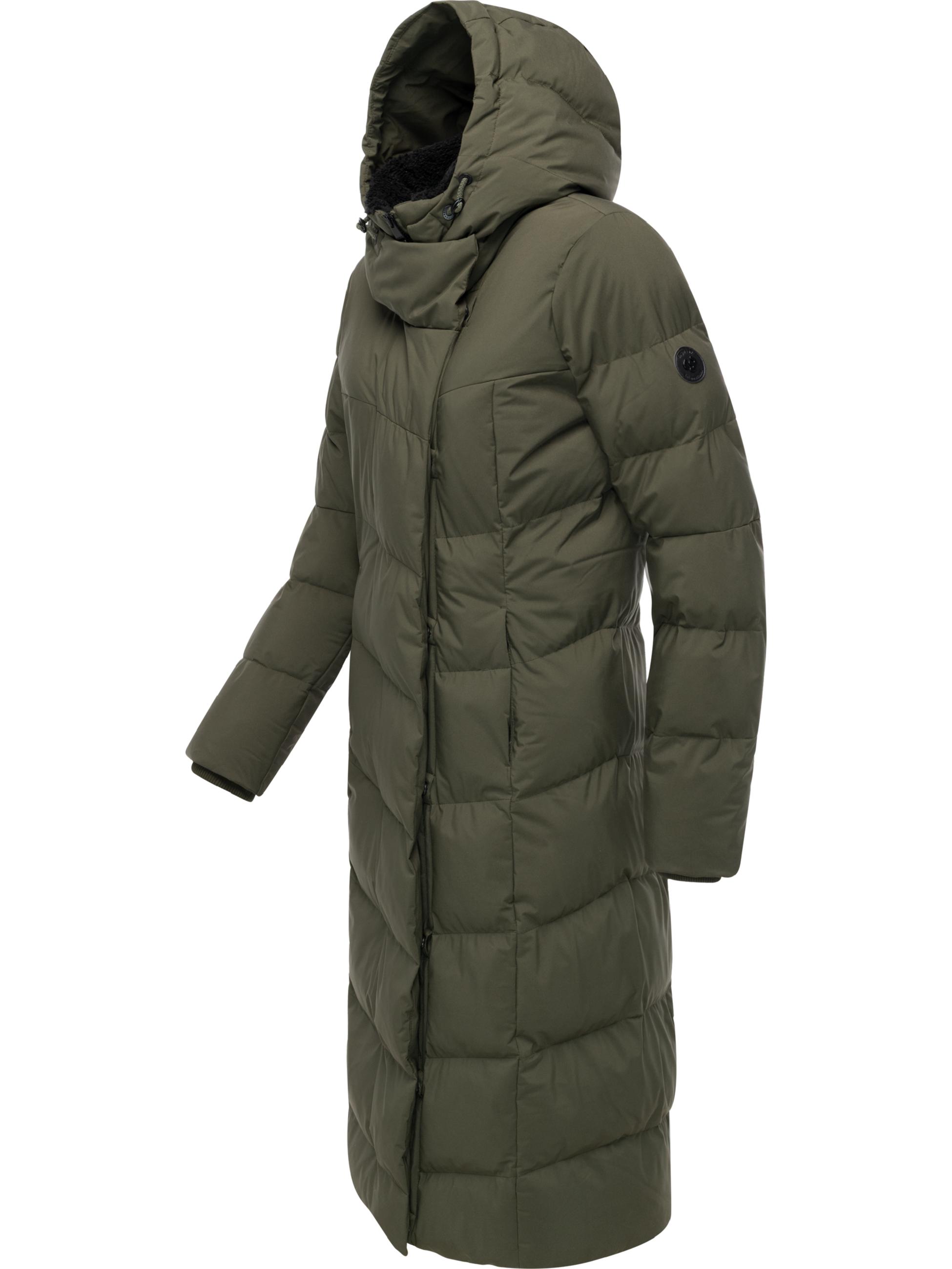 Wasserdichter Steppmantel "Pavla Long Soft YOUMODO" Dark Olive