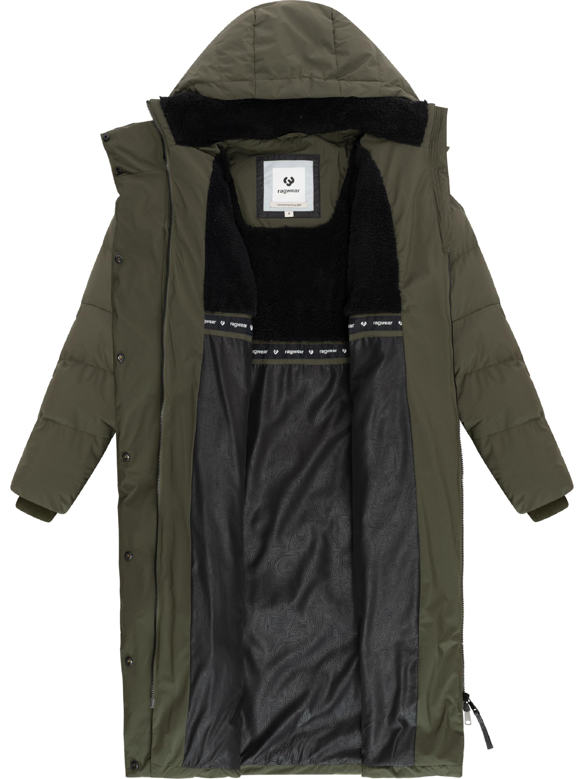 Wasserdichter Steppmantel "Pavla Long Soft YOUMODO" Dark Olive