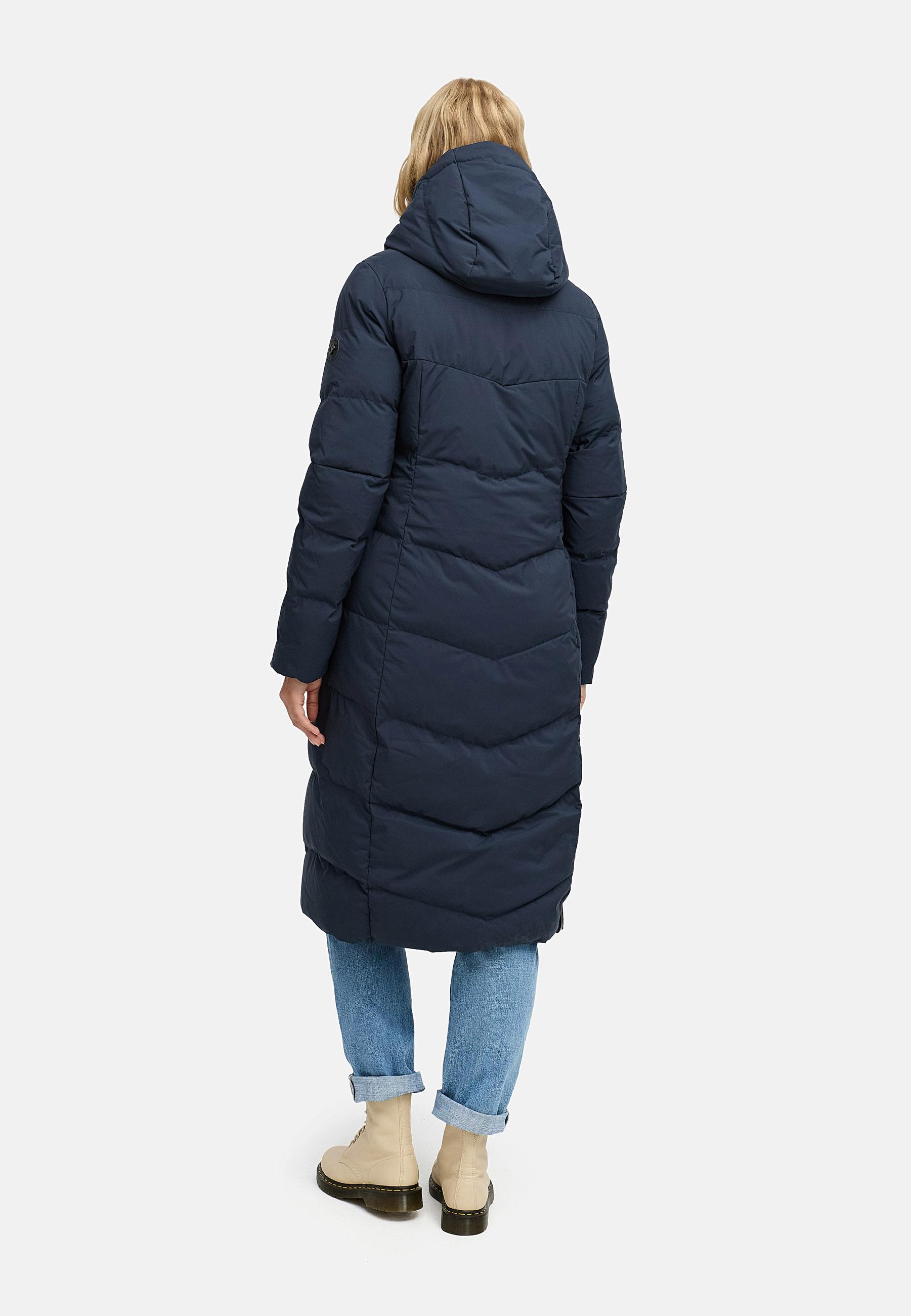 Wasserdichter Steppmantel "Pavla Long Soft YOUMODO" Navy