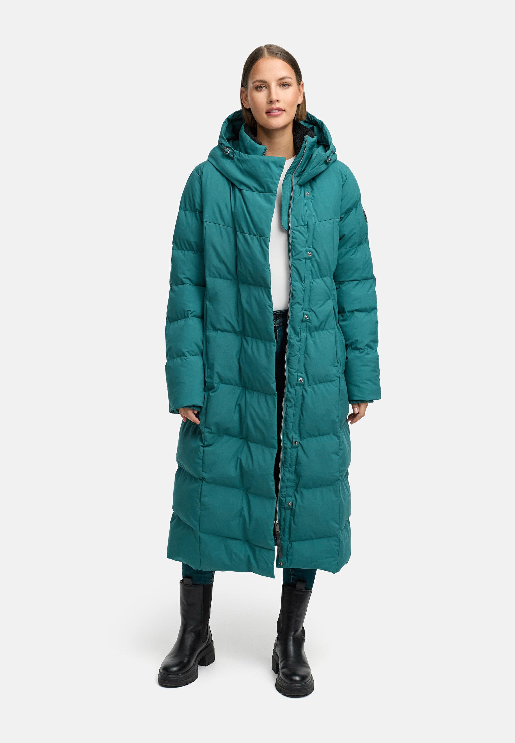 Wasserdichter Steppmantel "Pavla Long Soft YOUMODO" Ocean Green