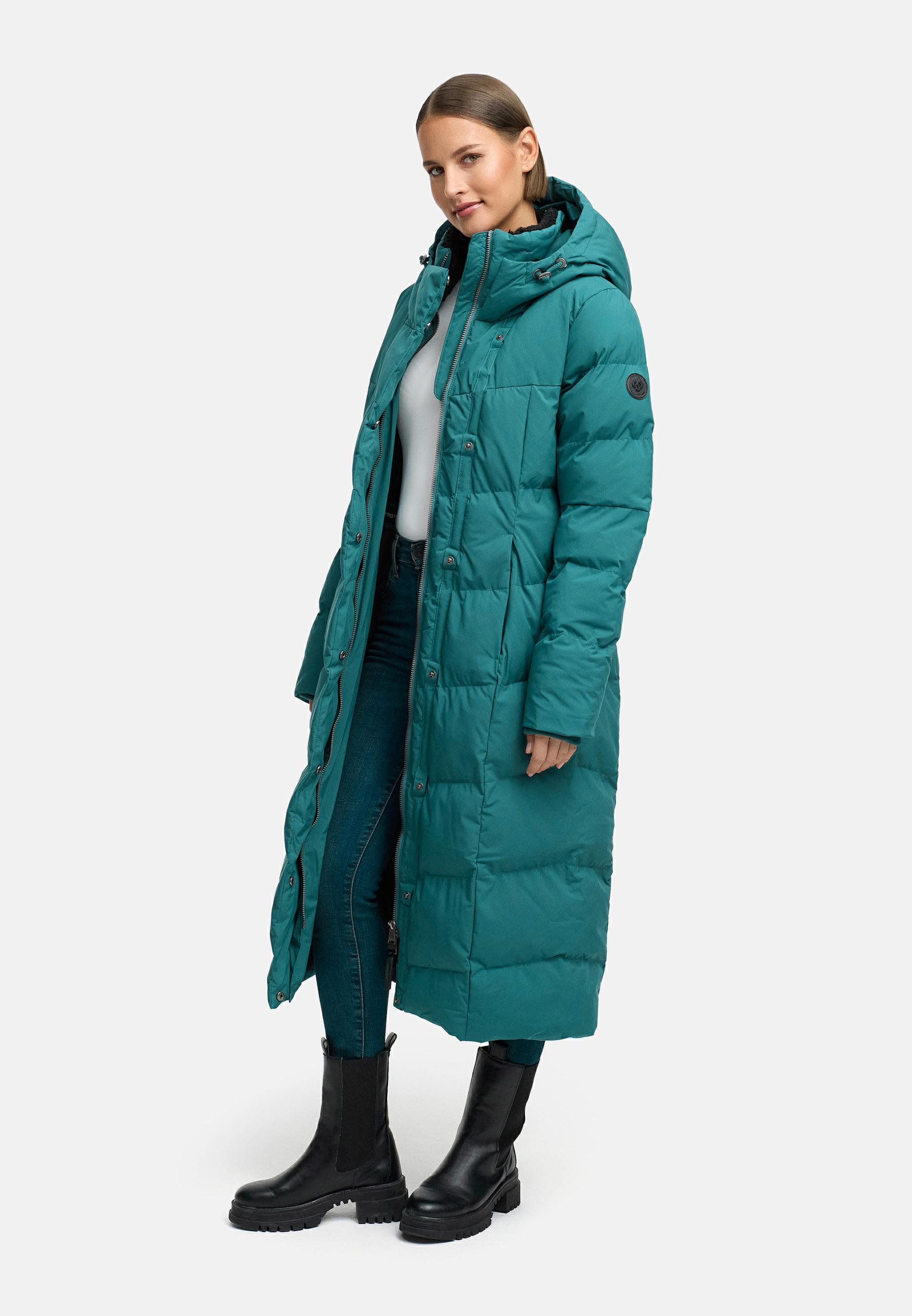 Wasserdichter Steppmantel "Pavla Long Soft YOUMODO" Ocean Green