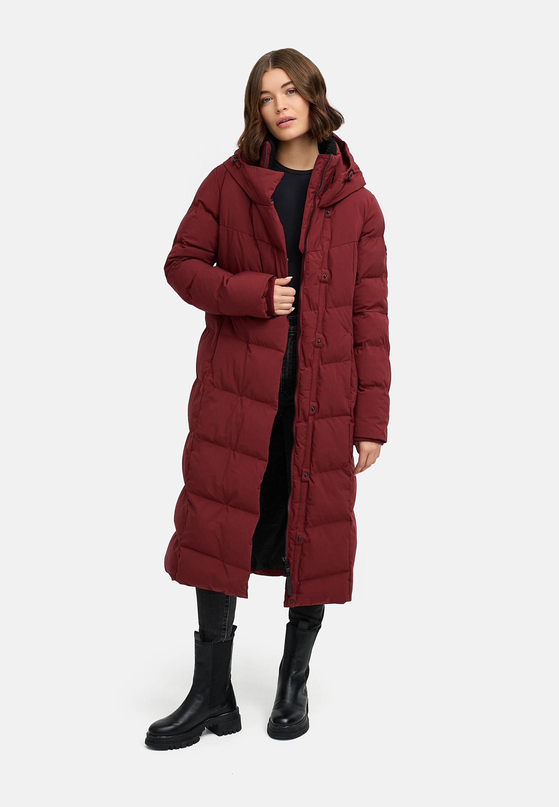 Wasserdichter Steppmantel "Pavla Long Soft YOUMODO" Wine Red