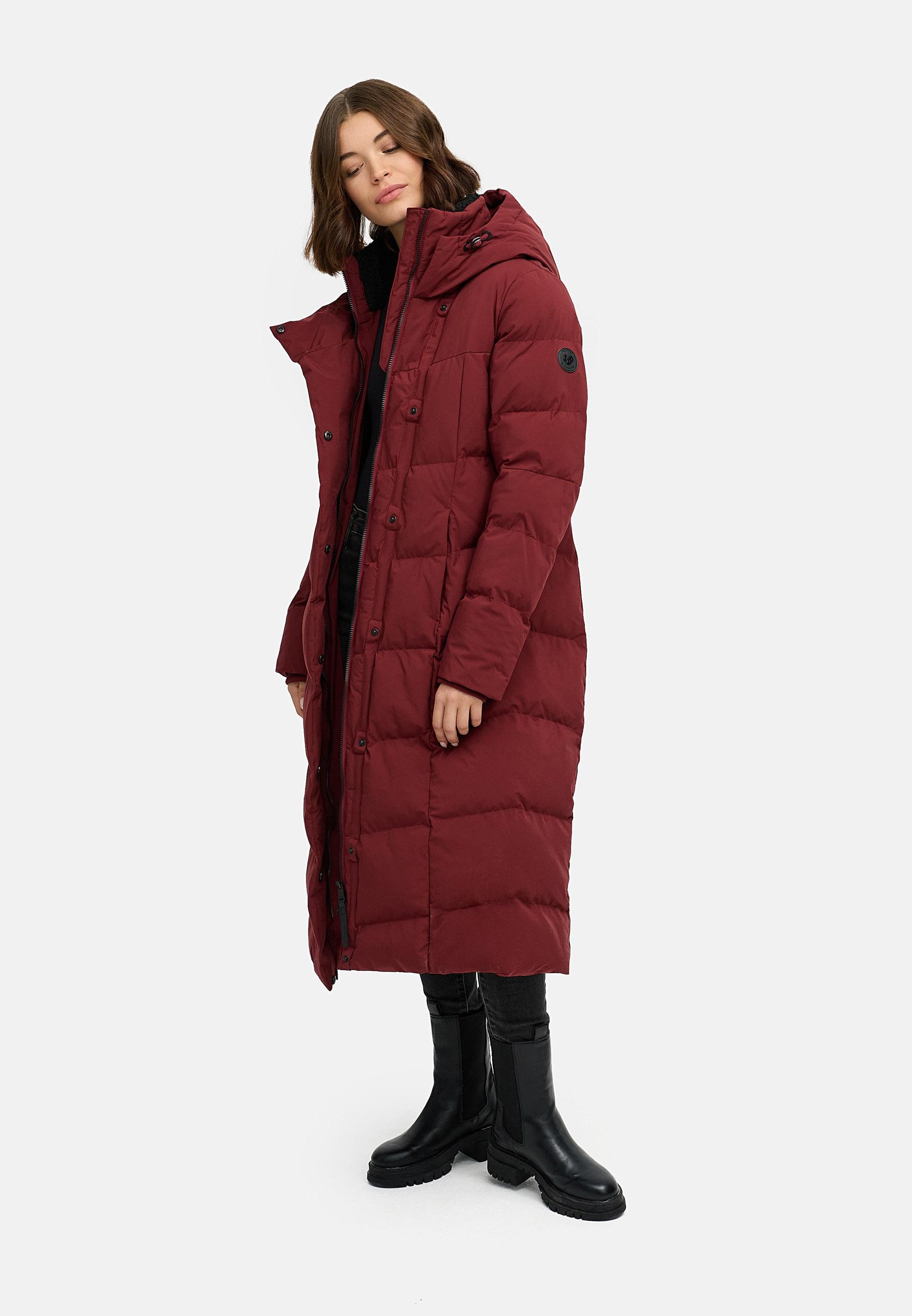 Wasserdichter Steppmantel "Pavla Long Soft YOUMODO" Wine Red