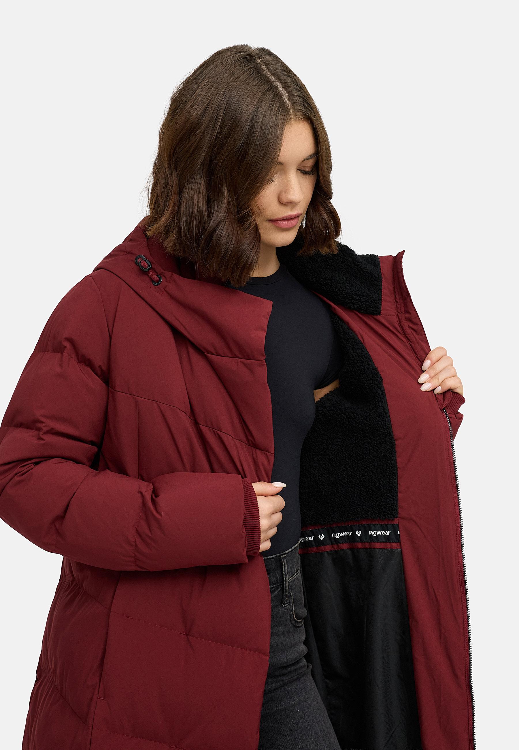 Wasserdichter Steppmantel "Pavla Long Soft YOUMODO" Wine Red
