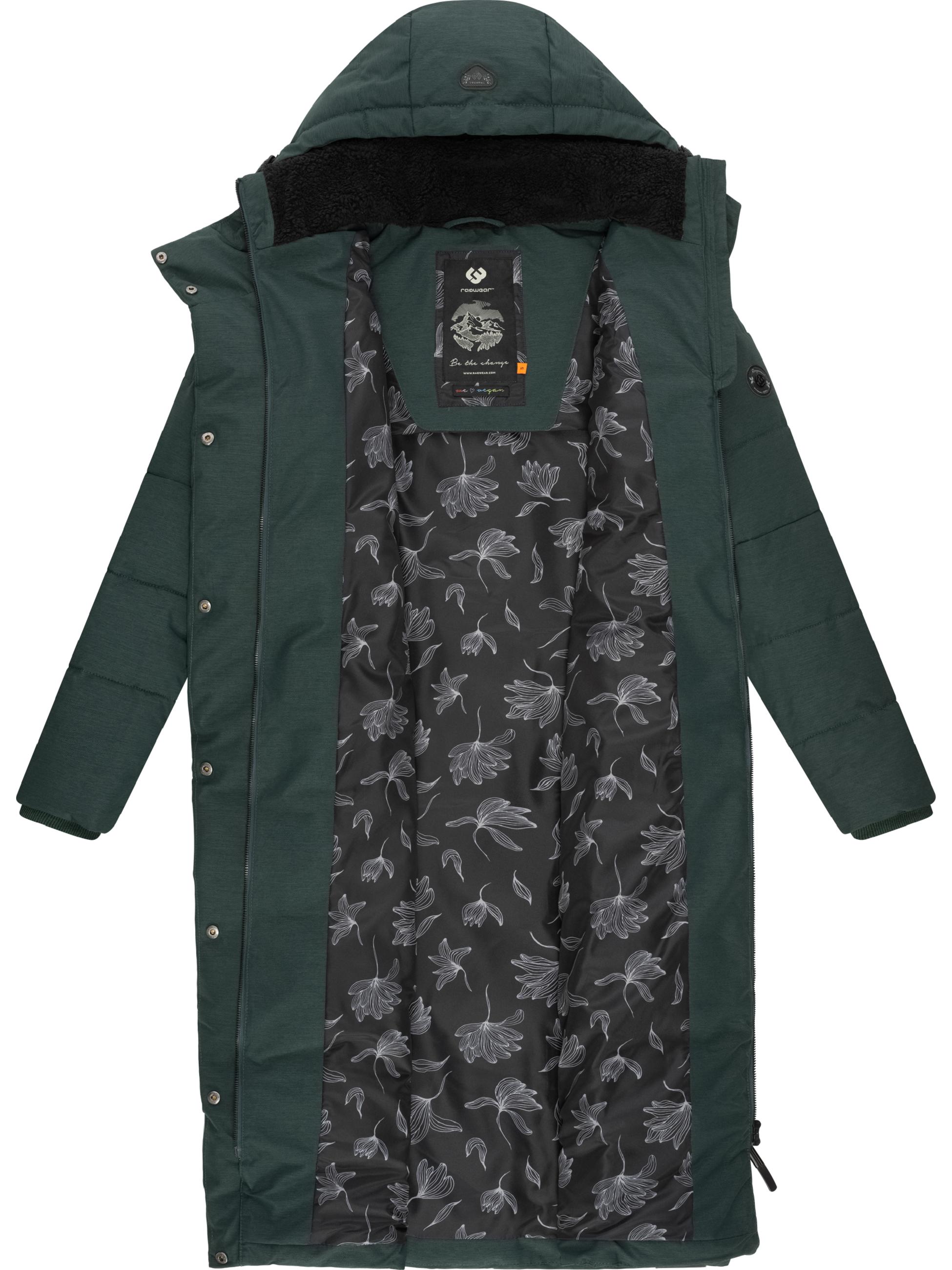 Langer Winter Steppmantel "Pavla Long" Dark Green023