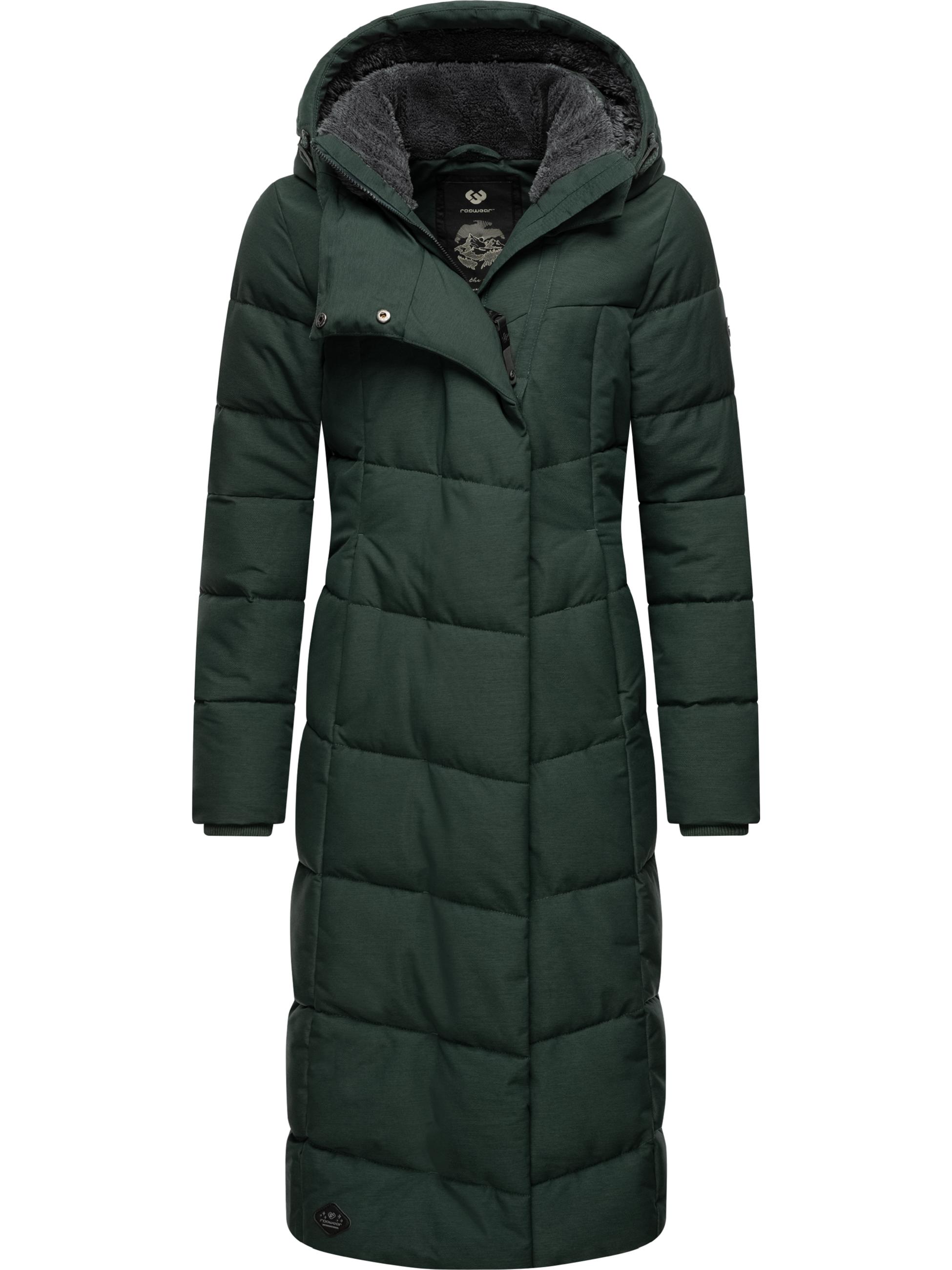 Langer Winter Steppmantel "Pavla Long" Dark Green23