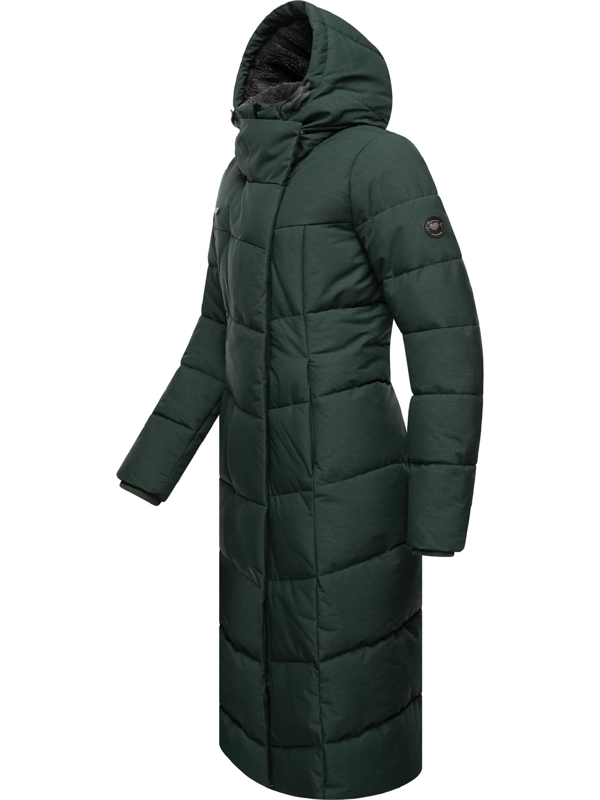 Langer Winter Steppmantel "Pavla Long" Dark Green23