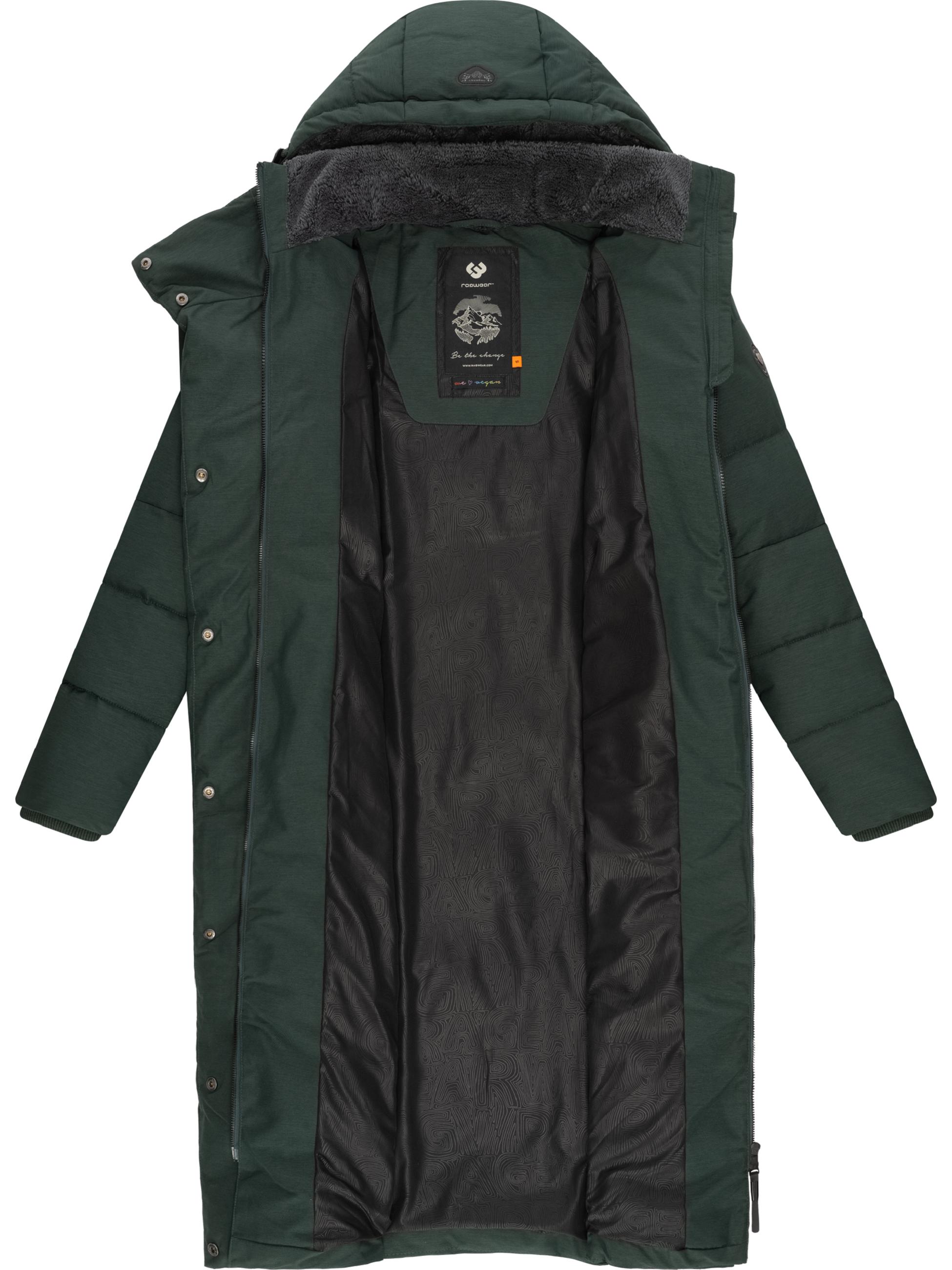 Langer Winter Steppmantel "Pavla Long" Dark Green23