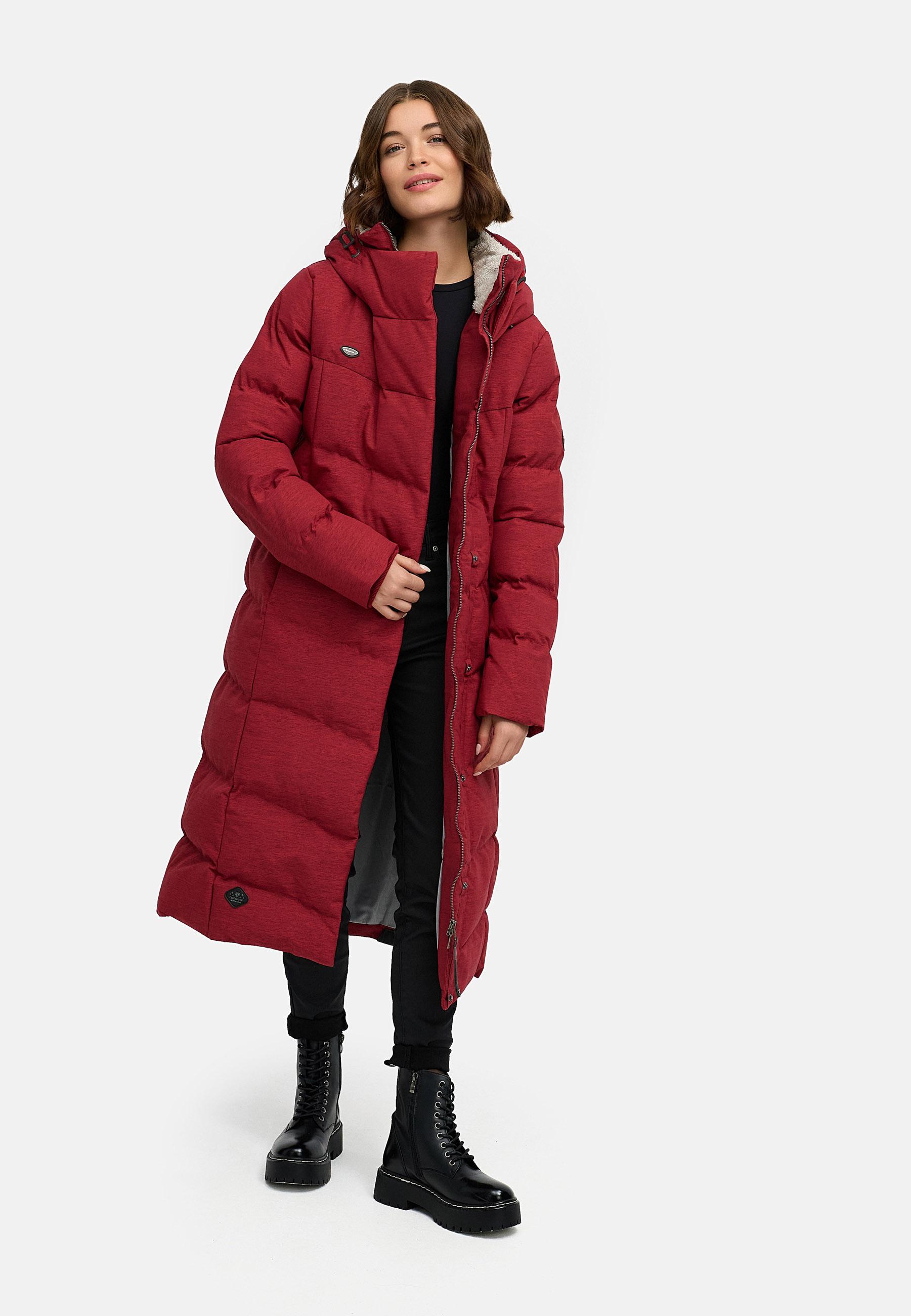 wasserdichter Winter Steppmantel "Pavla Long" Dark Red25