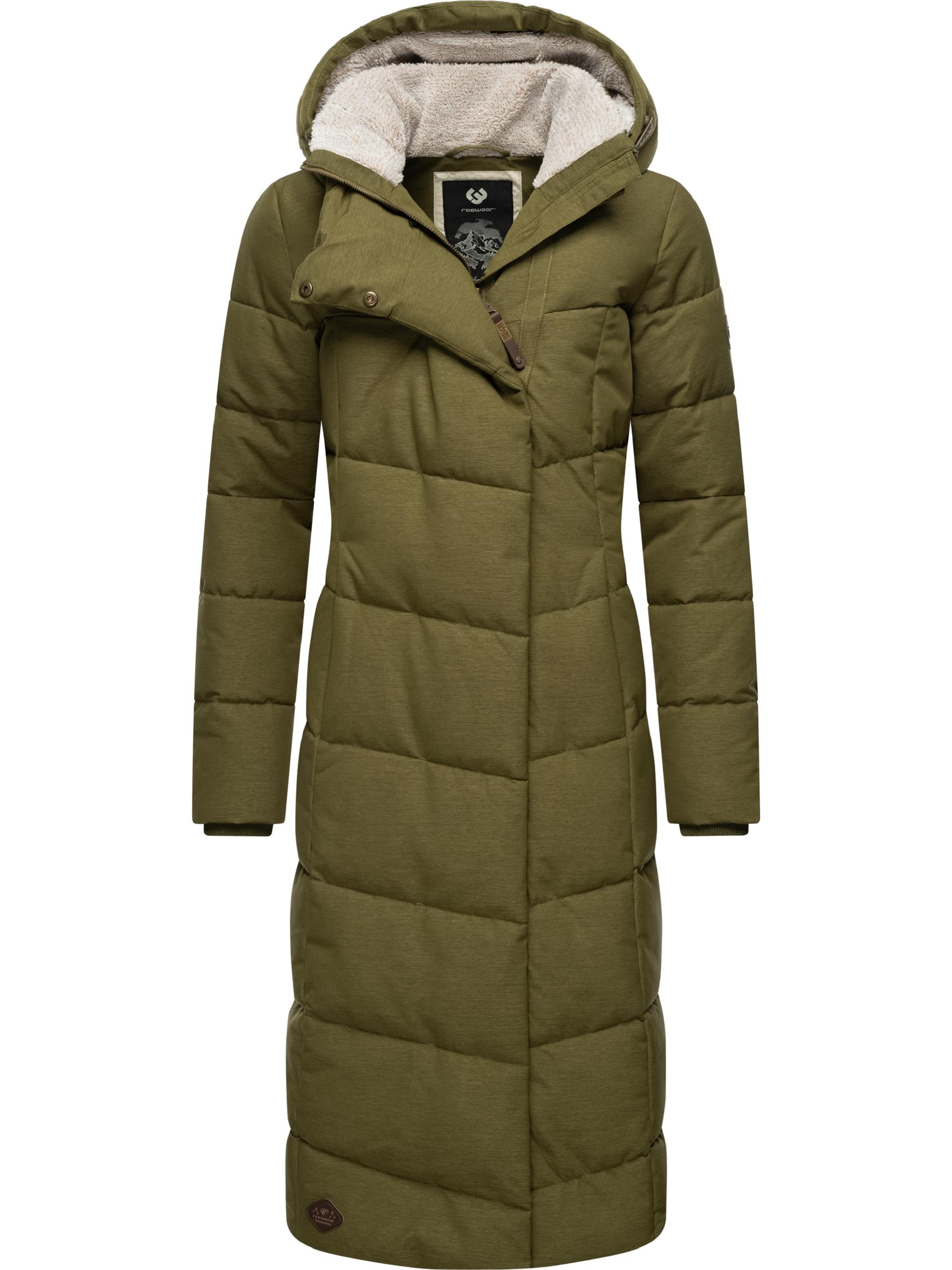 Langer Winter Steppmantel "Pavla Long" Light Olive23