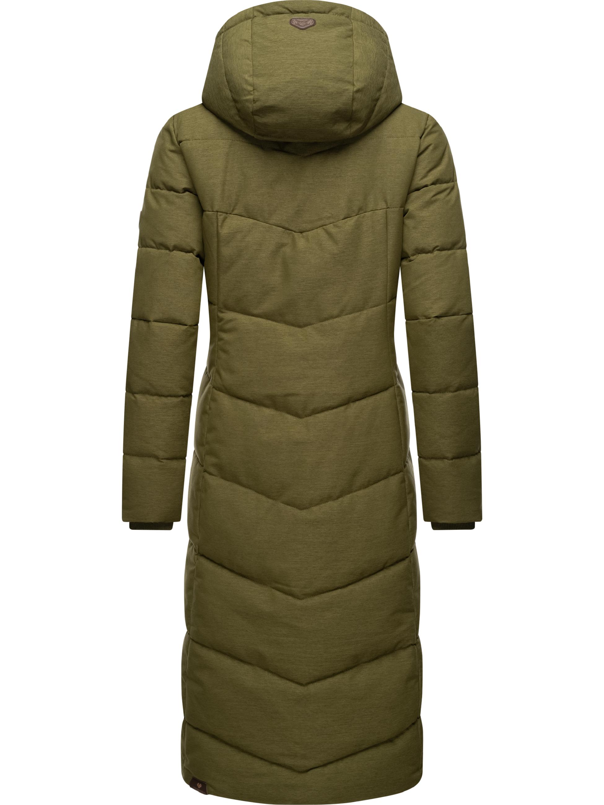 Langer Winter Steppmantel "Pavla Long" Light Olive23