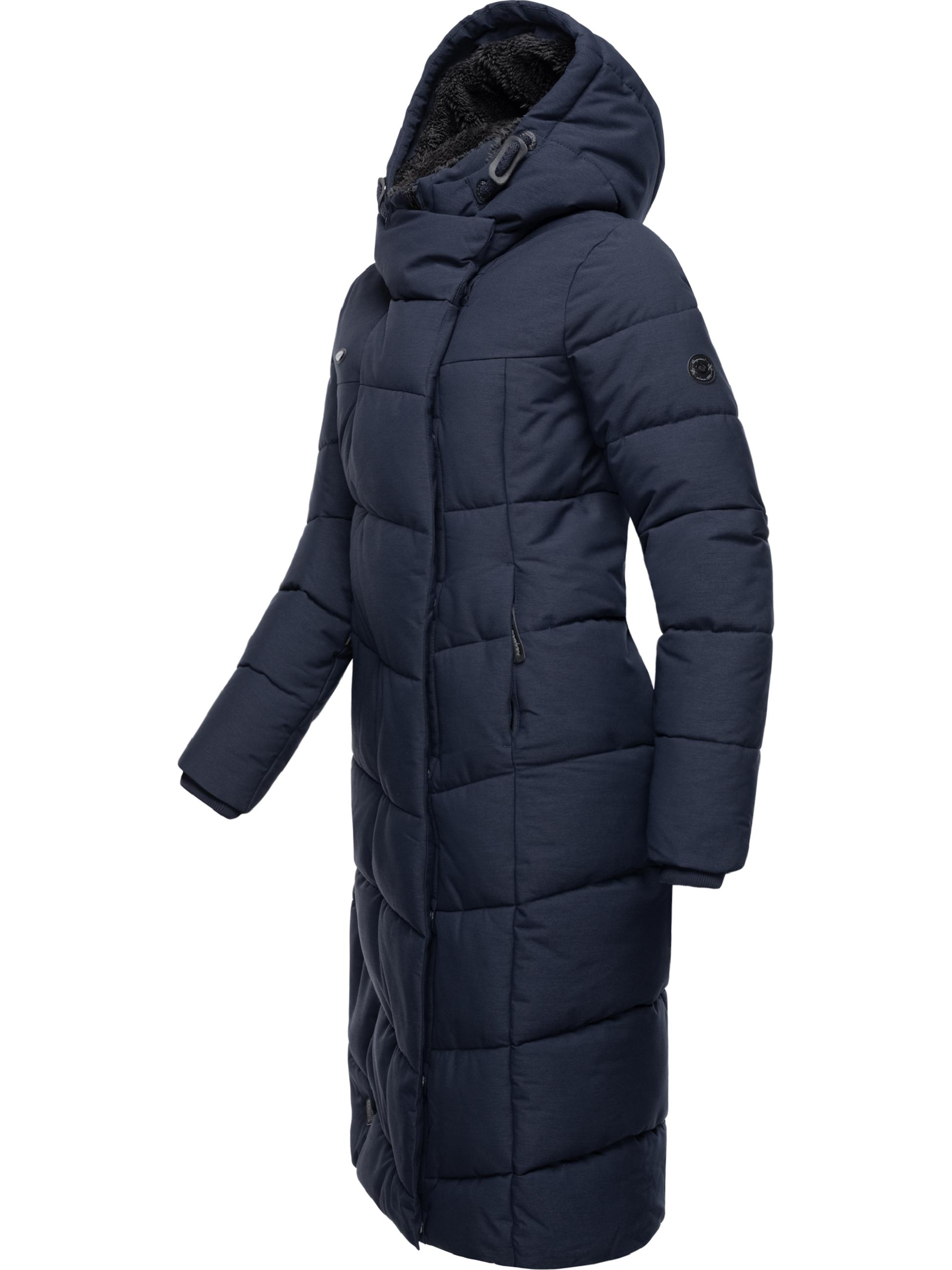 Langer Winter Steppmantel "Pavla Long" Navy