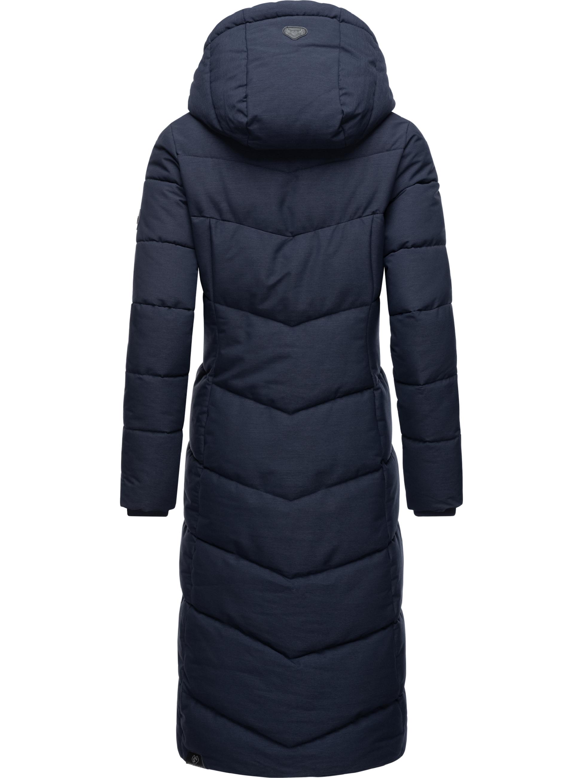 Langer Winter Steppmantel "Pavla Long" Navy