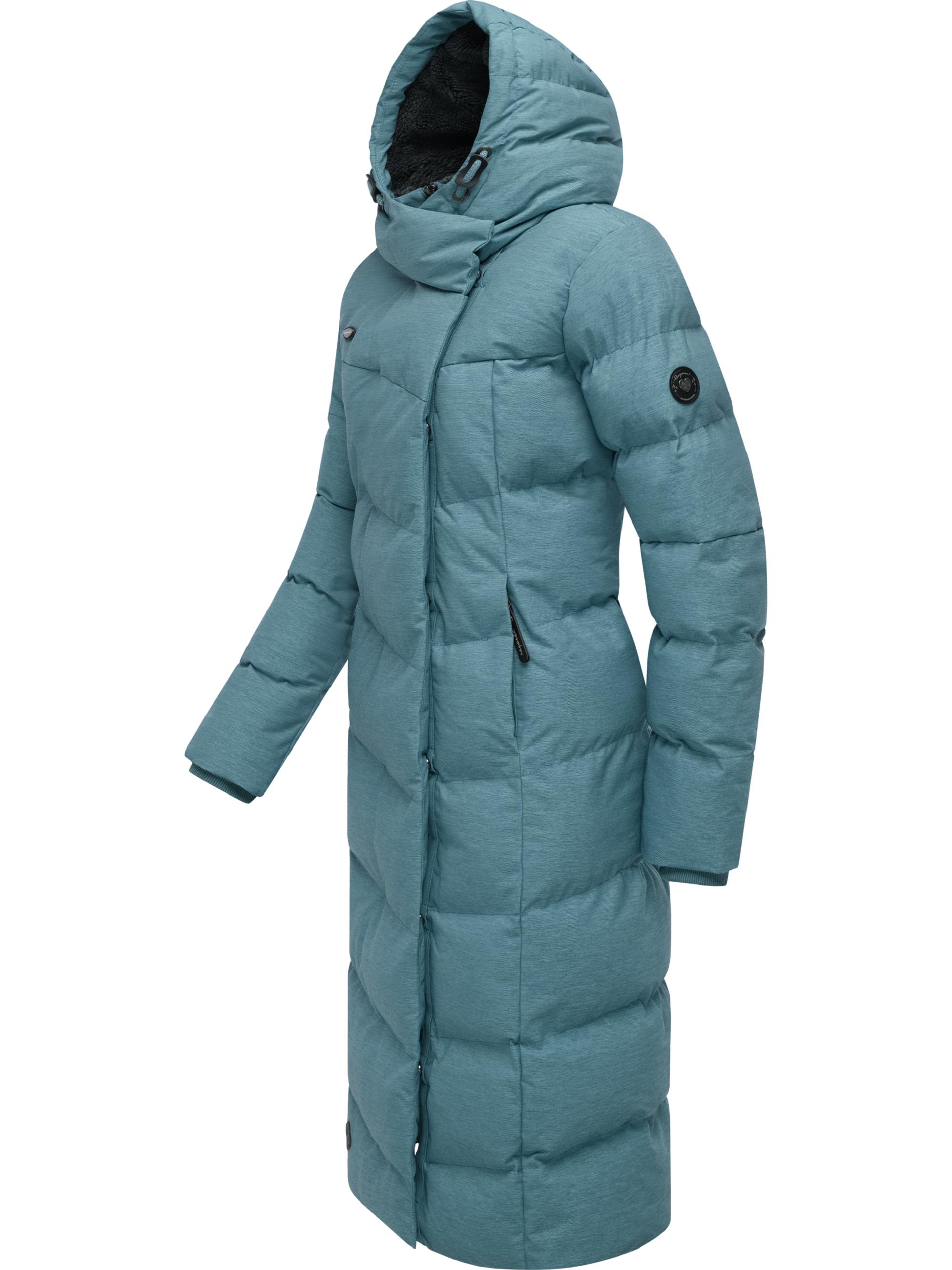 wasserdichter Winter Steppmantel "Pavla Long" Stone Blue25