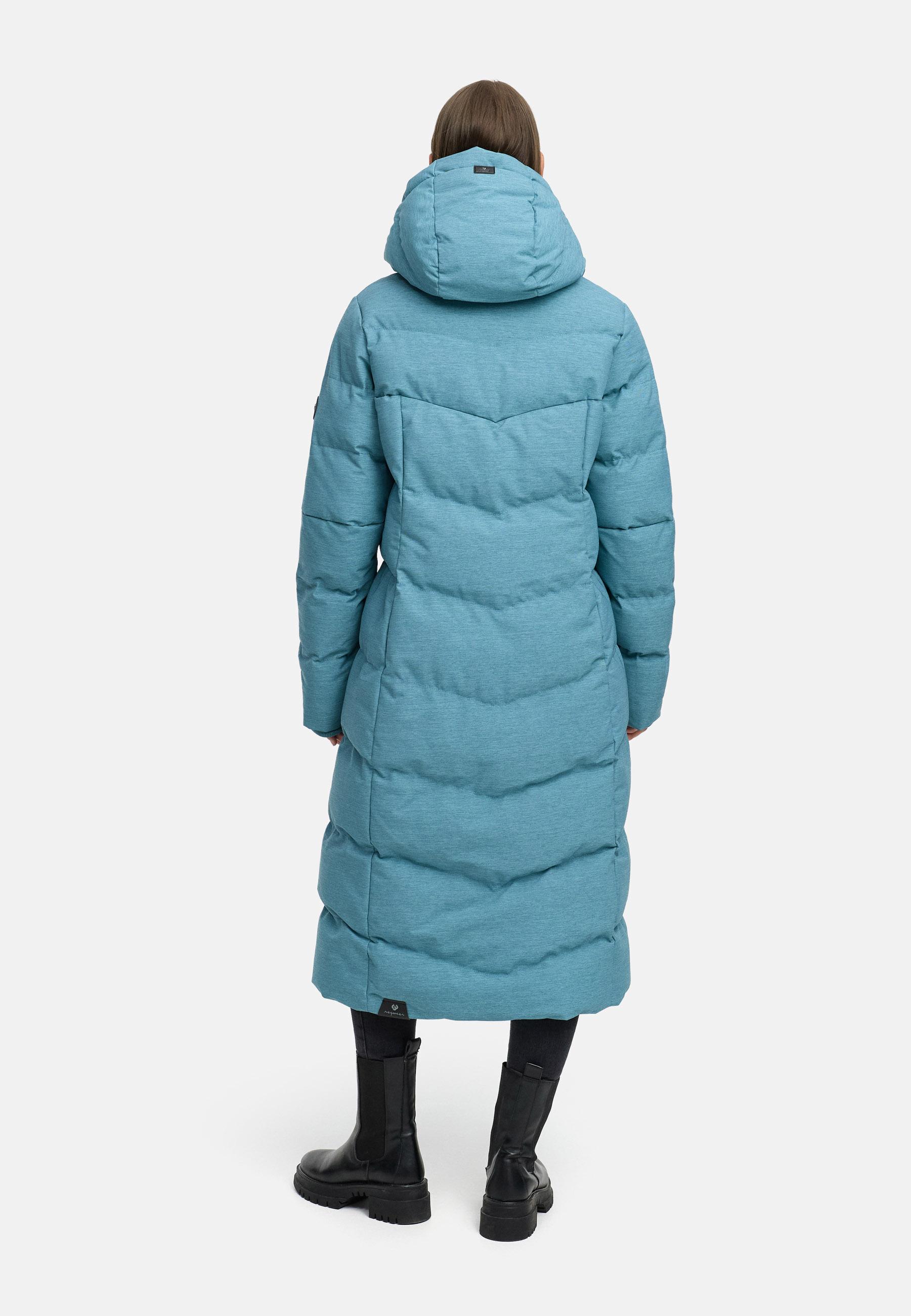 wasserdichter Winter Steppmantel "Pavla Long" Stone Blue25