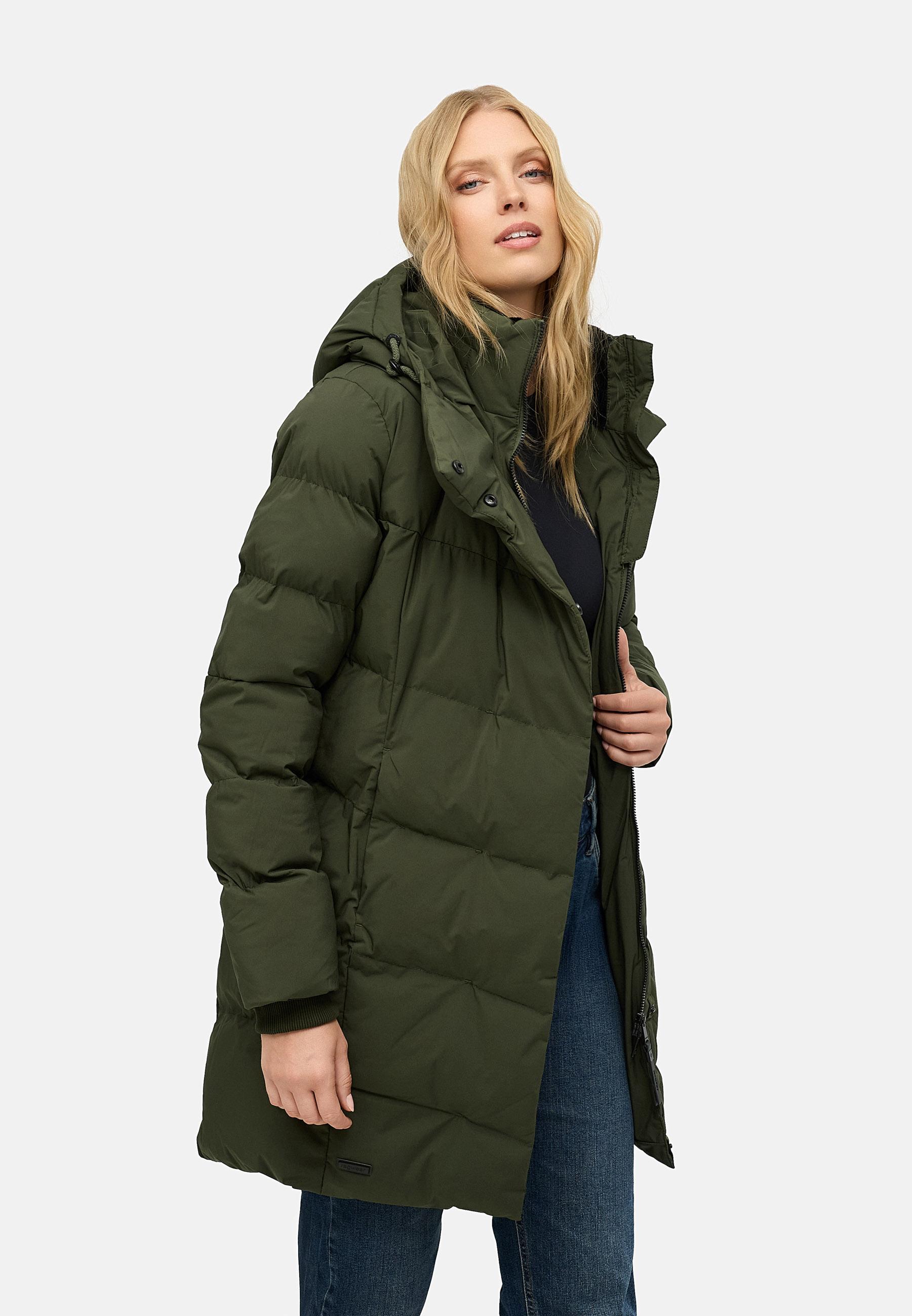 Wasserdichter Steppmantel "Pavla Soft YOUMODO" Dark Olive