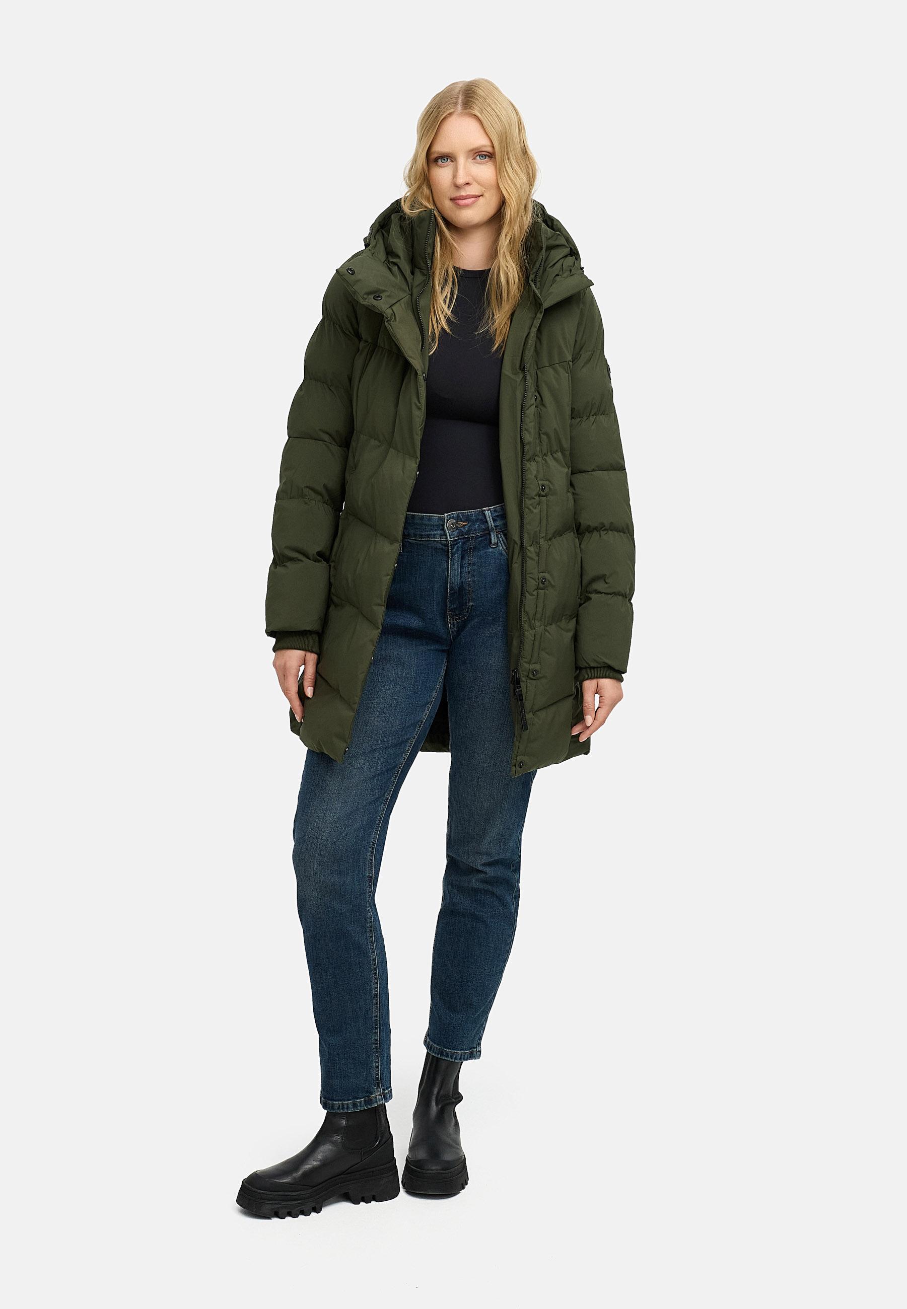 Wasserdichter Steppmantel "Pavla Soft YOUMODO" Dark Olive