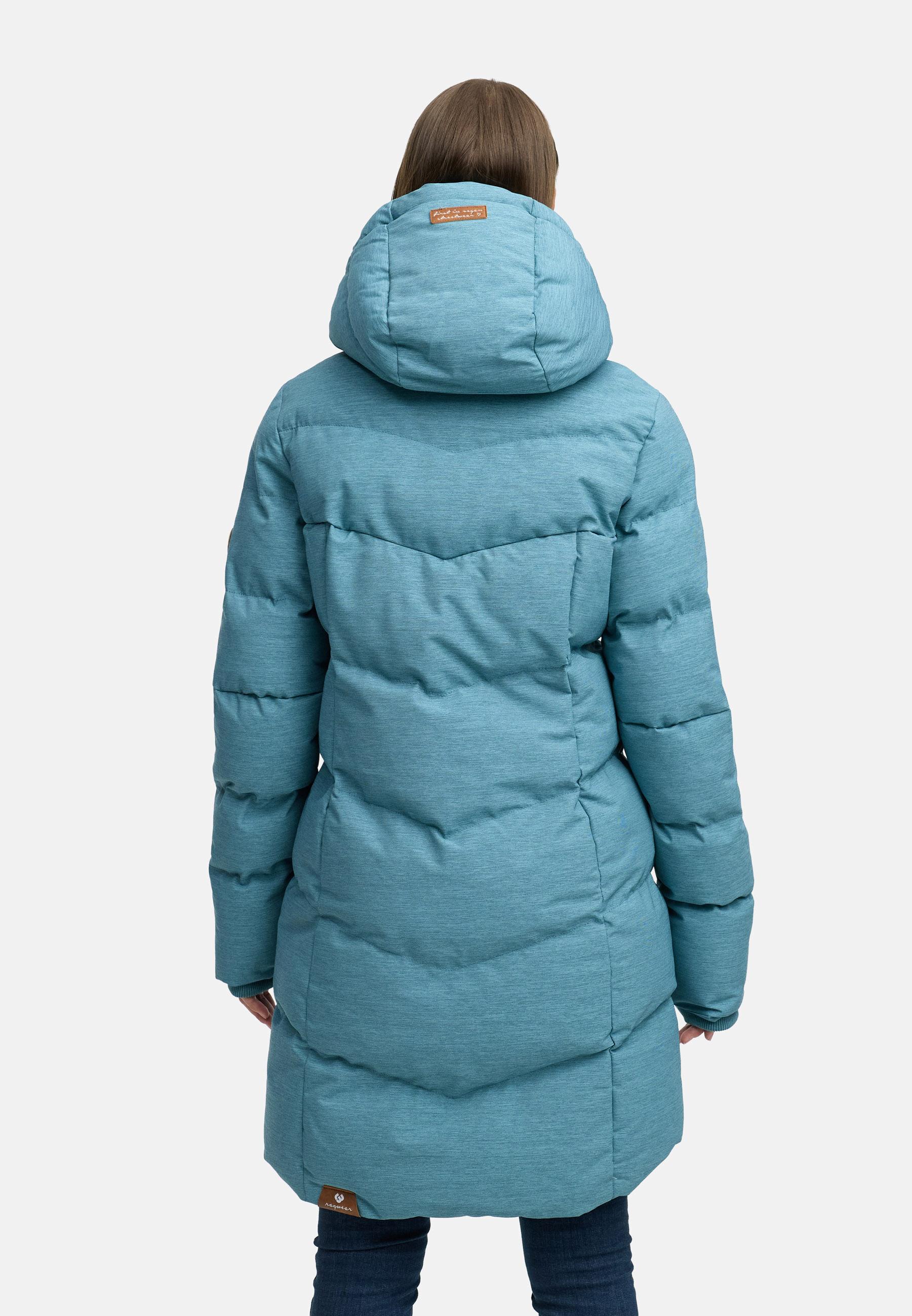Wasserdichter Winter Steppmantel mit Kapuze "Pavla" Stone Blue25