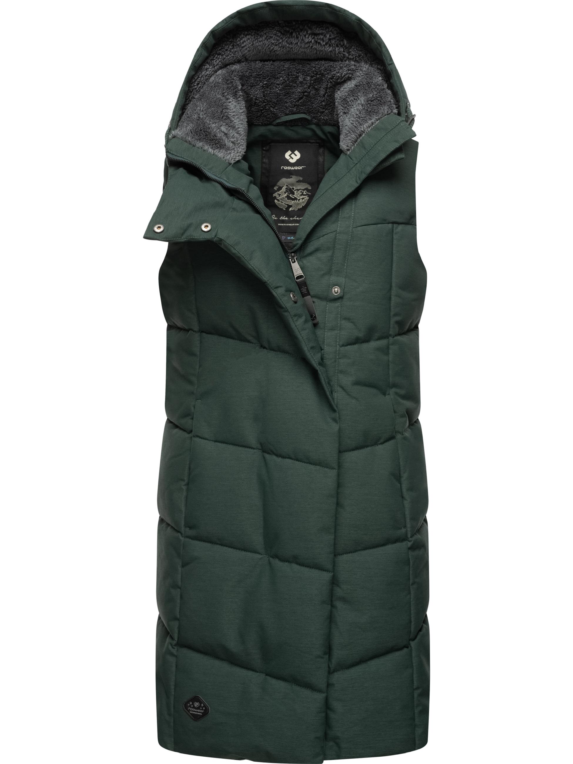 Lange Steppweste mit Kapuze 'Pavla Vest' Dark Green23