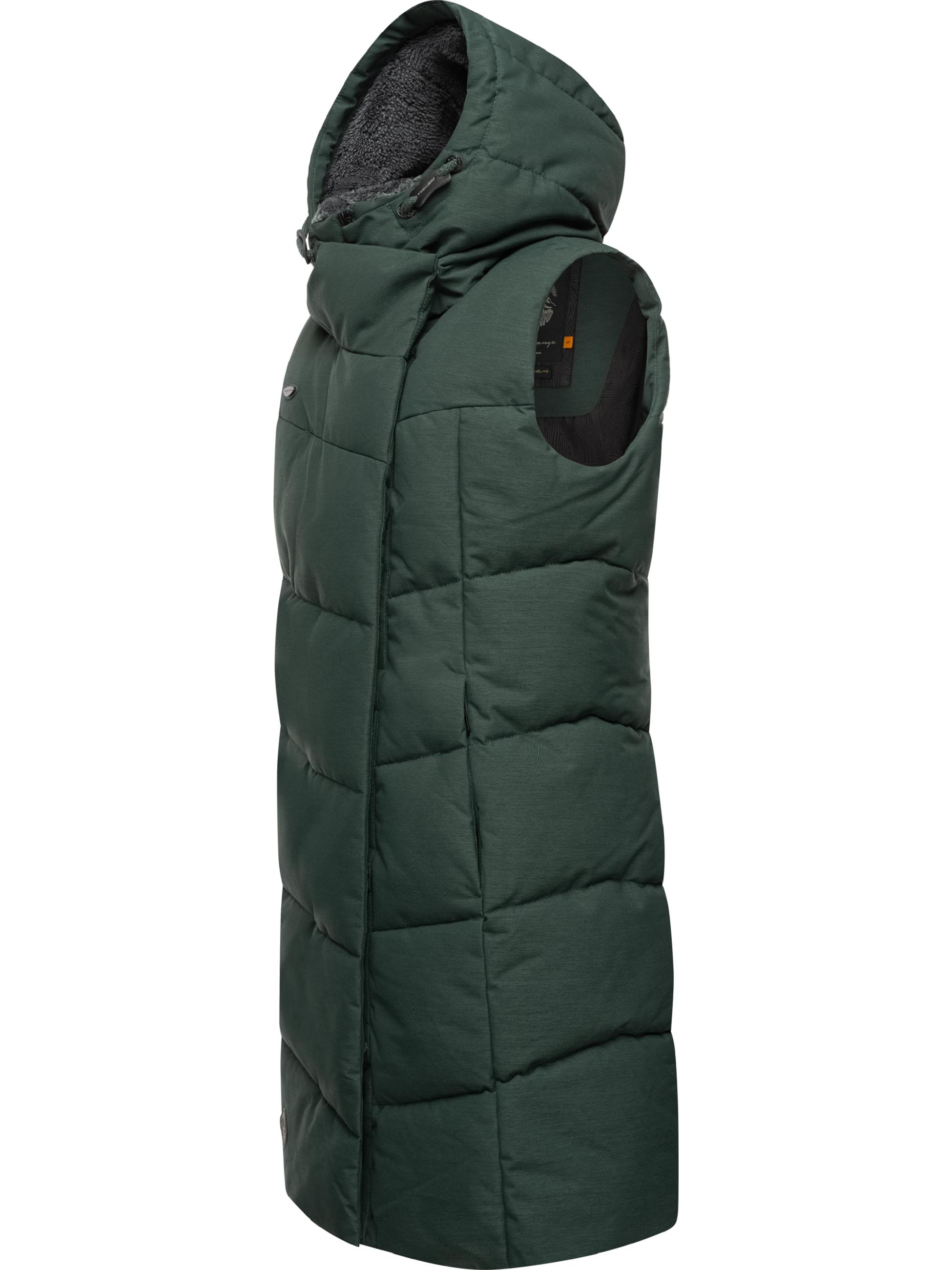 Lange Steppweste mit Kapuze 'Pavla Vest' Dark Green23