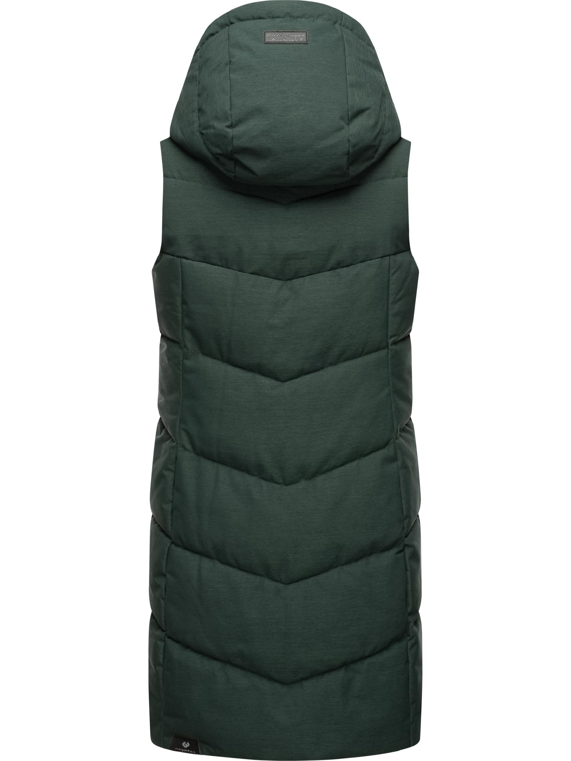 Lange Steppweste mit Kapuze 'Pavla Vest' Dark Green23