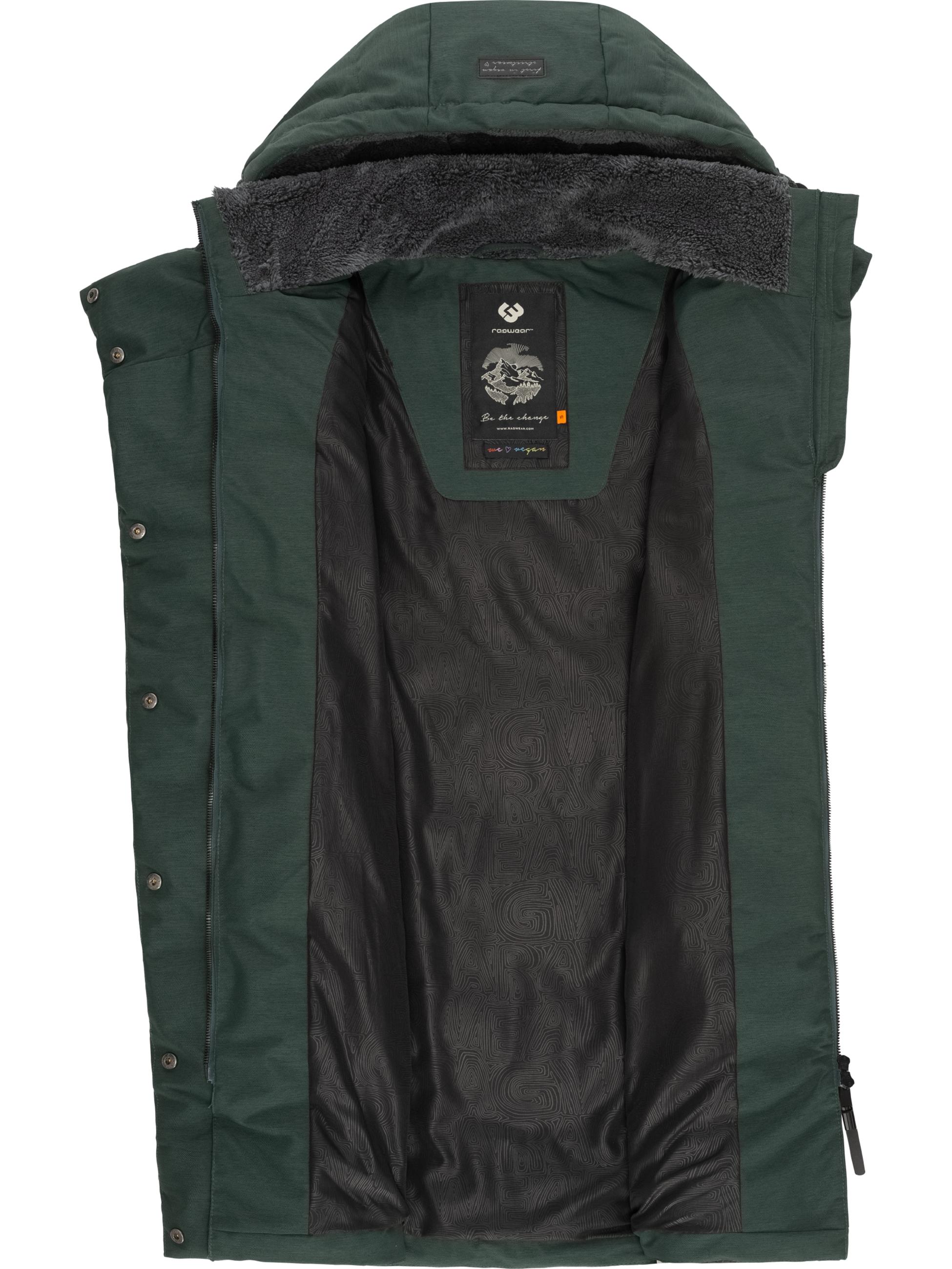 Lange Steppweste mit Kapuze 'Pavla Vest' Dark Green23