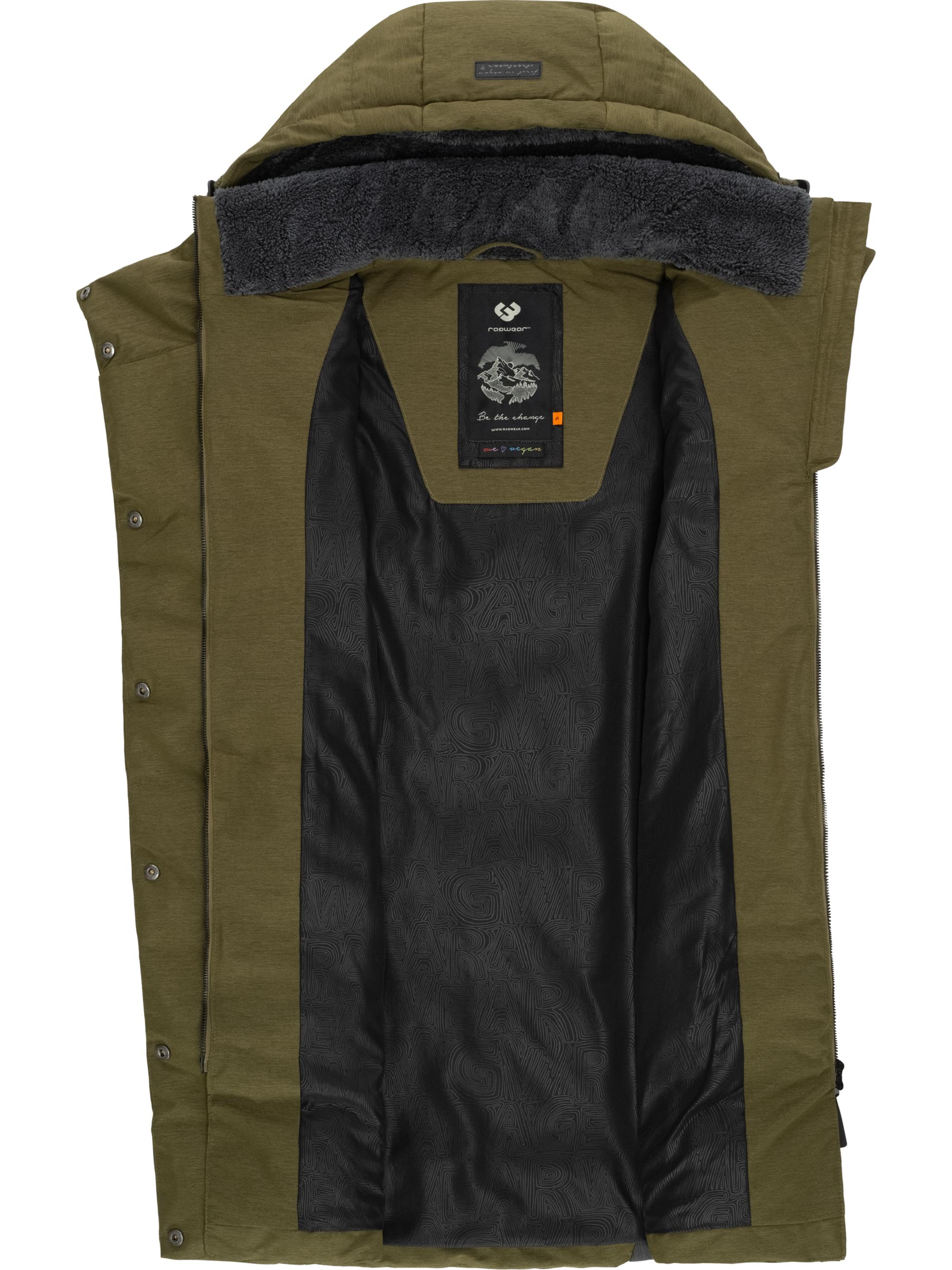 Lange Steppweste mit Kapuze 'Pavla Vest' Light Olive23