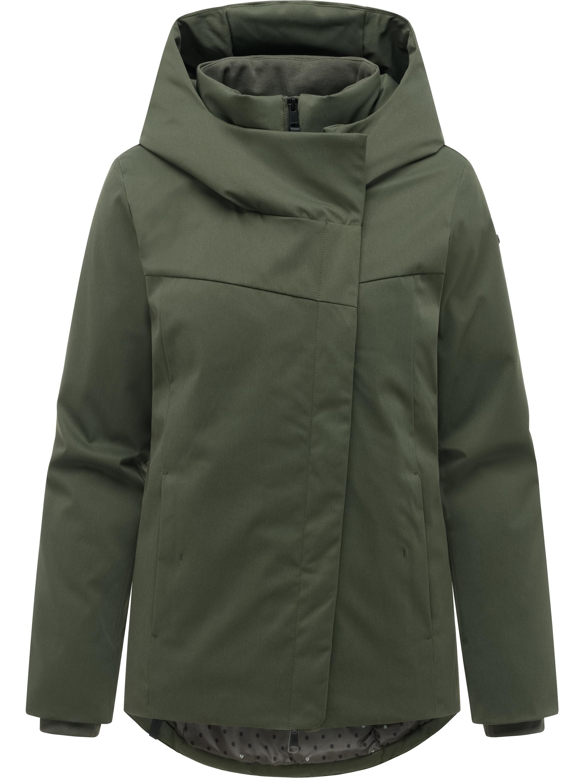 Warme Winter Jacke mit "Pavleen Short Y" Dark Olive