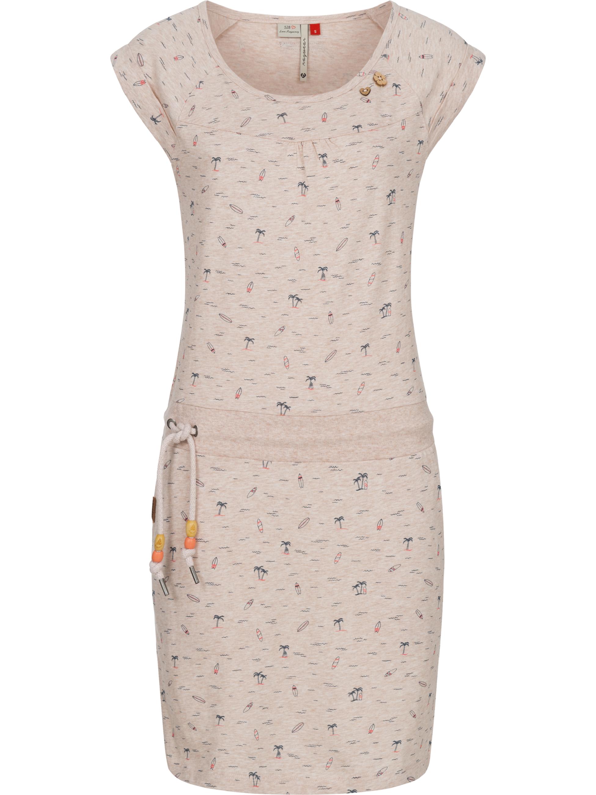 Leichtes Sommerkleid "Penelope" Beige Print A22