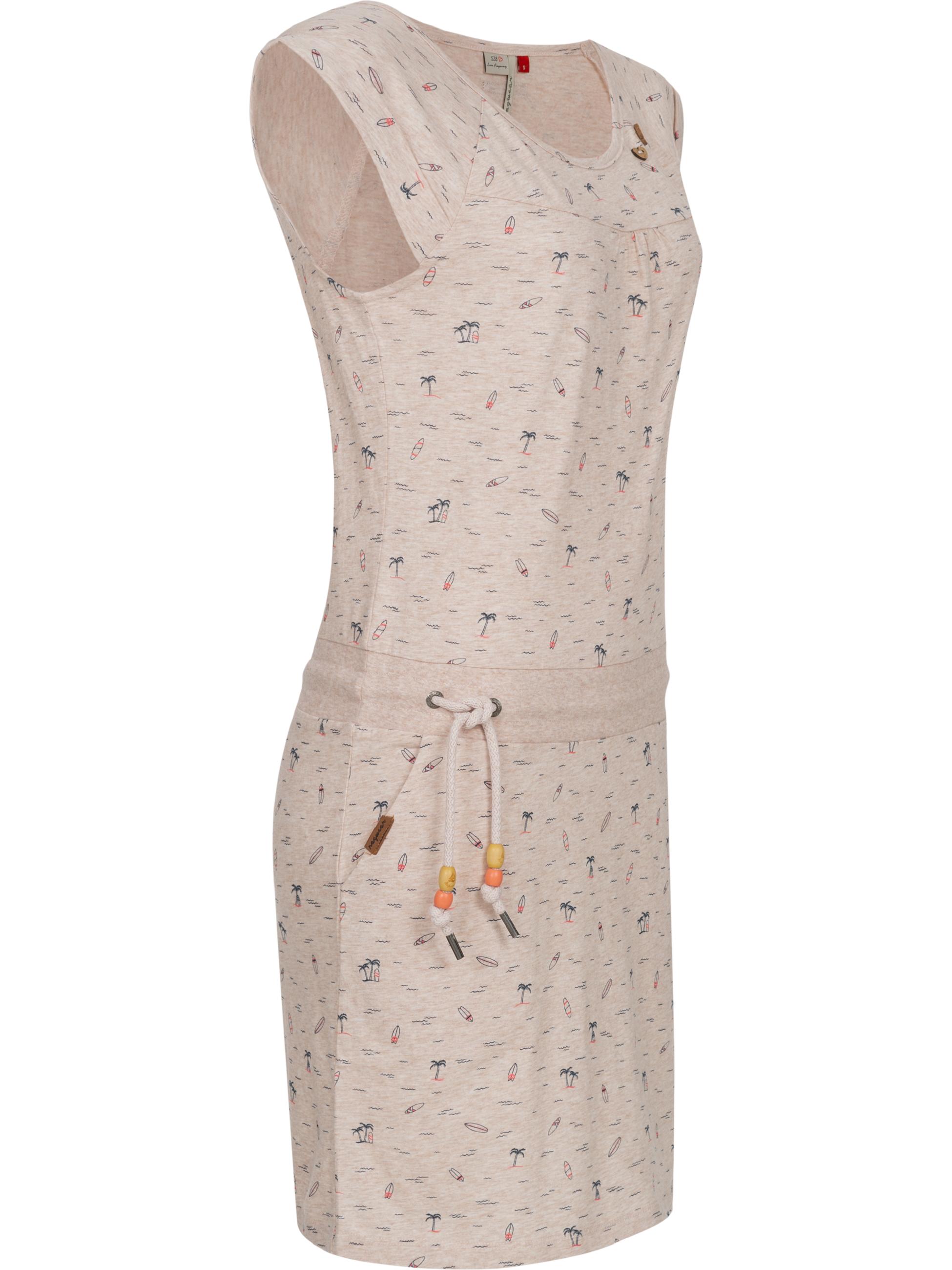 Leichtes Sommerkleid "Penelope" Beige Print A22