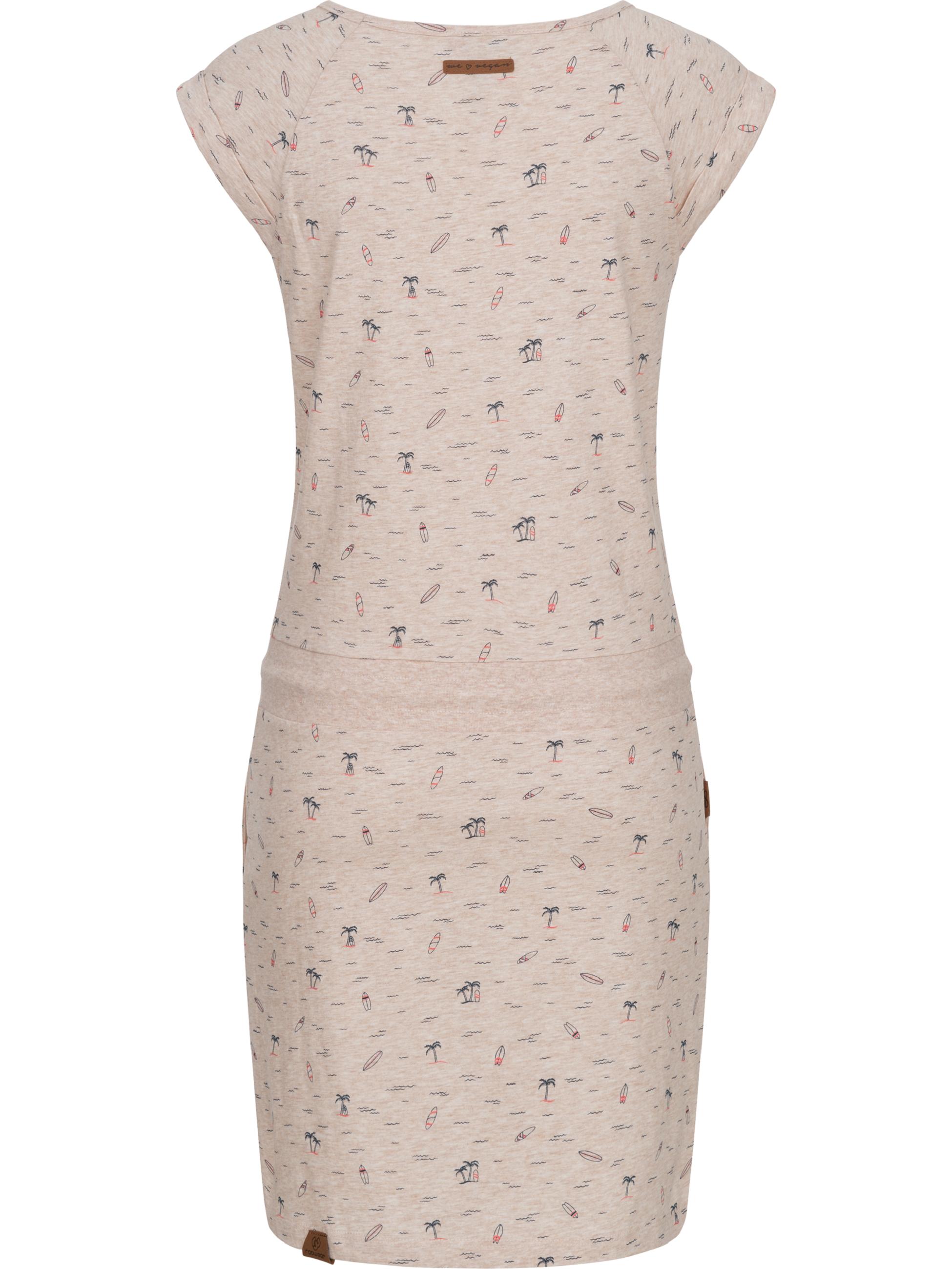 Leichtes Sommerkleid "Penelope" Beige Print A22