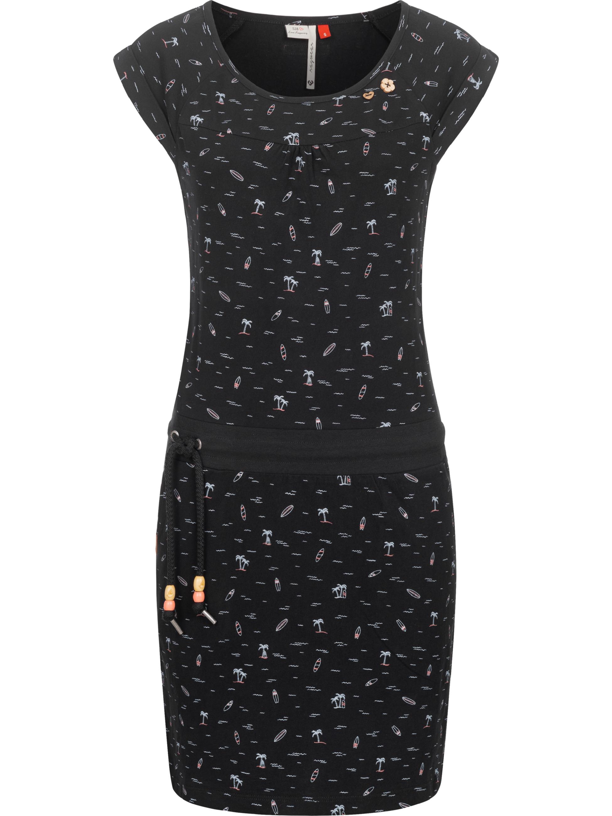 Leichtes Sommerkleid "Penelope" Black Print A22