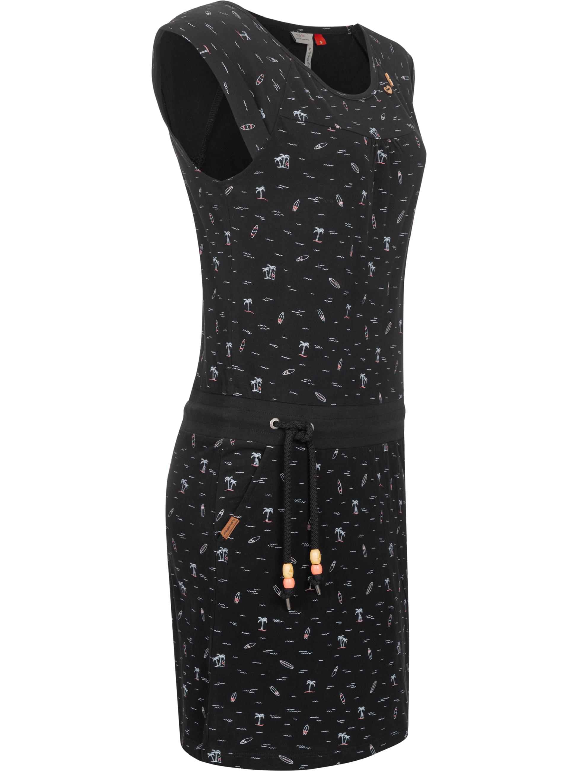 Leichtes Sommerkleid "Penelope" Black Print A22