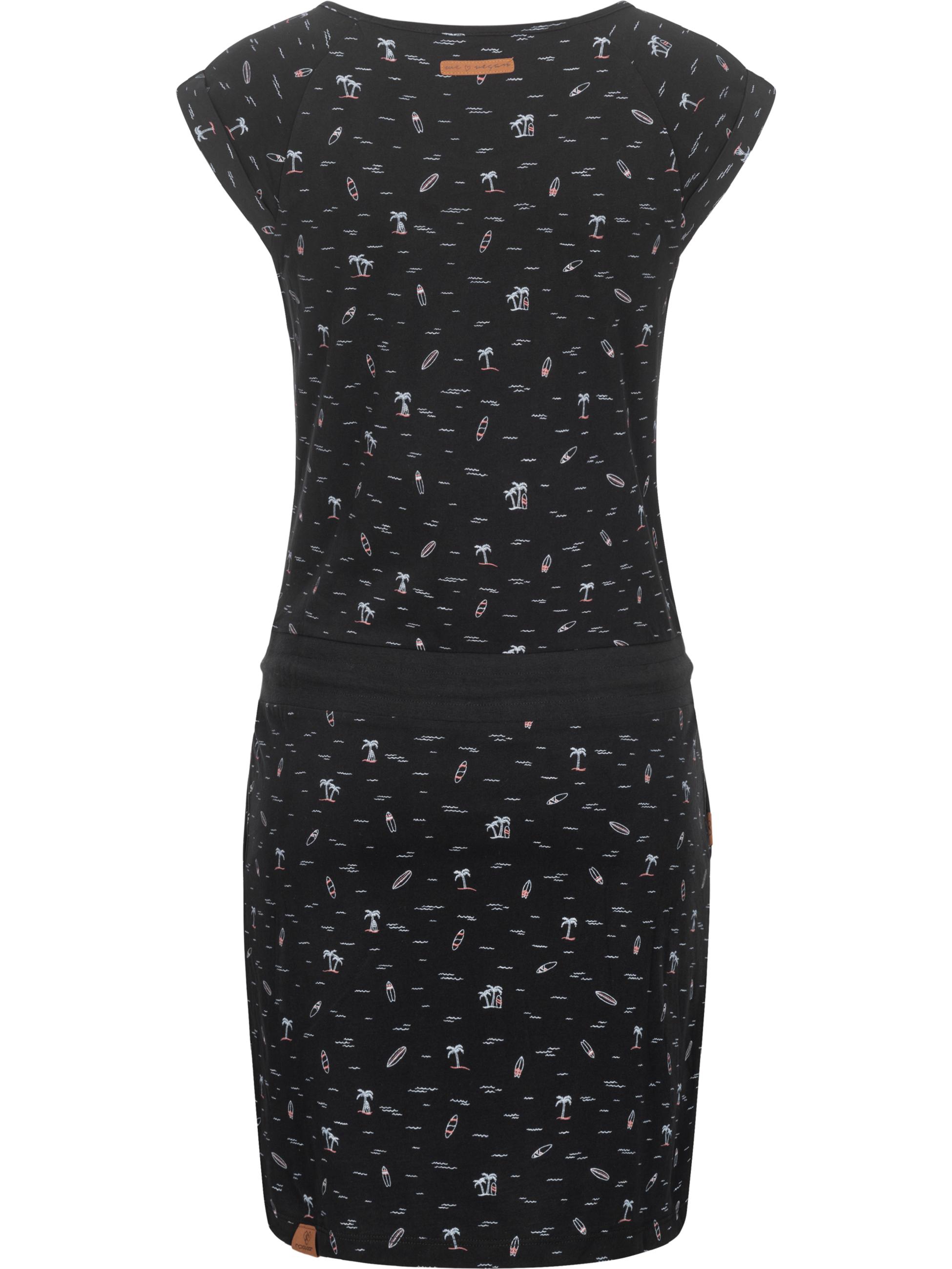 Leichtes Sommerkleid "Penelope" Black Print A22